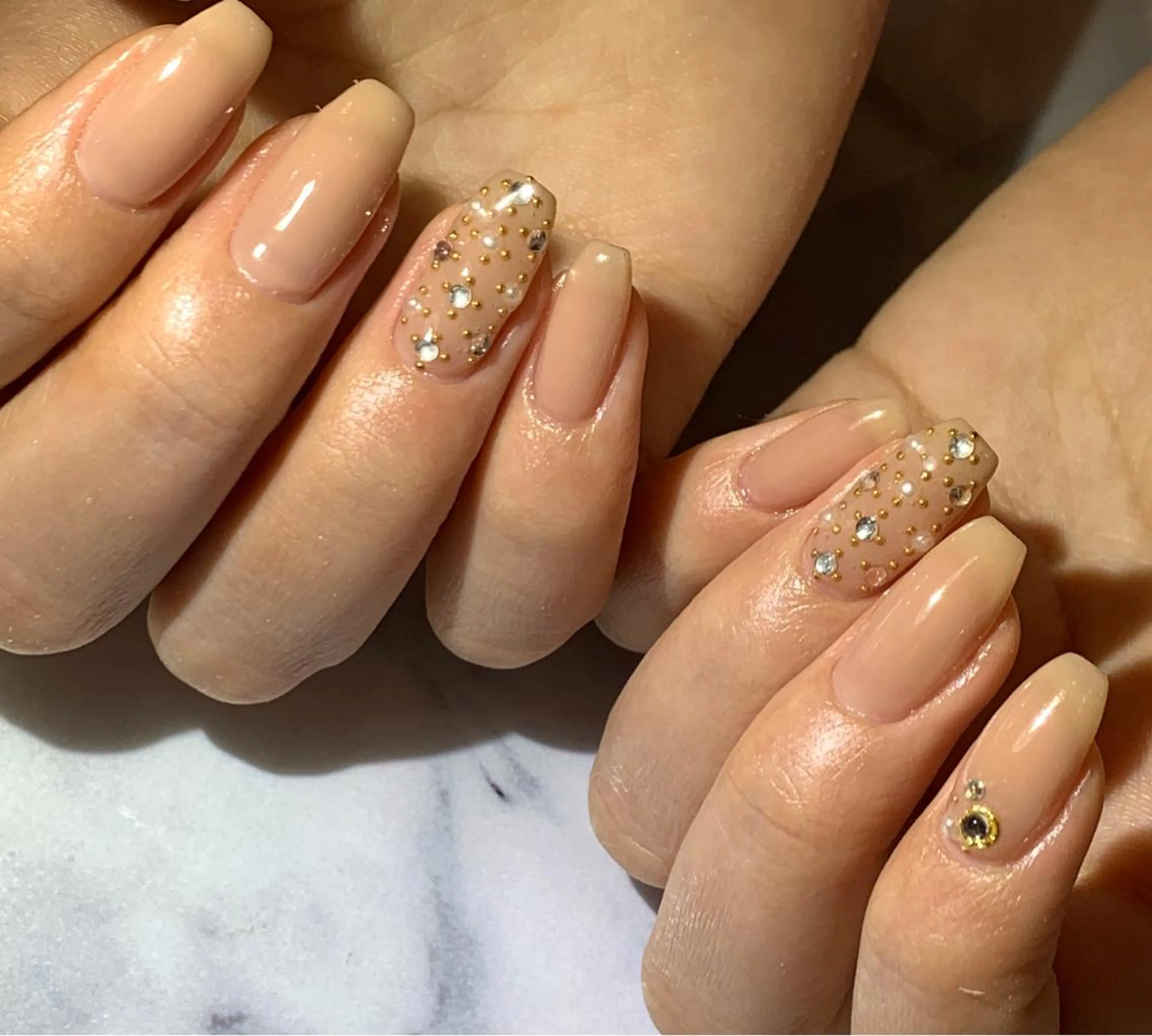 ネイル アートネイル クリアネイル ストーンネイル Lino+ ネイル&よもぎ蒸しのネイルデザイン