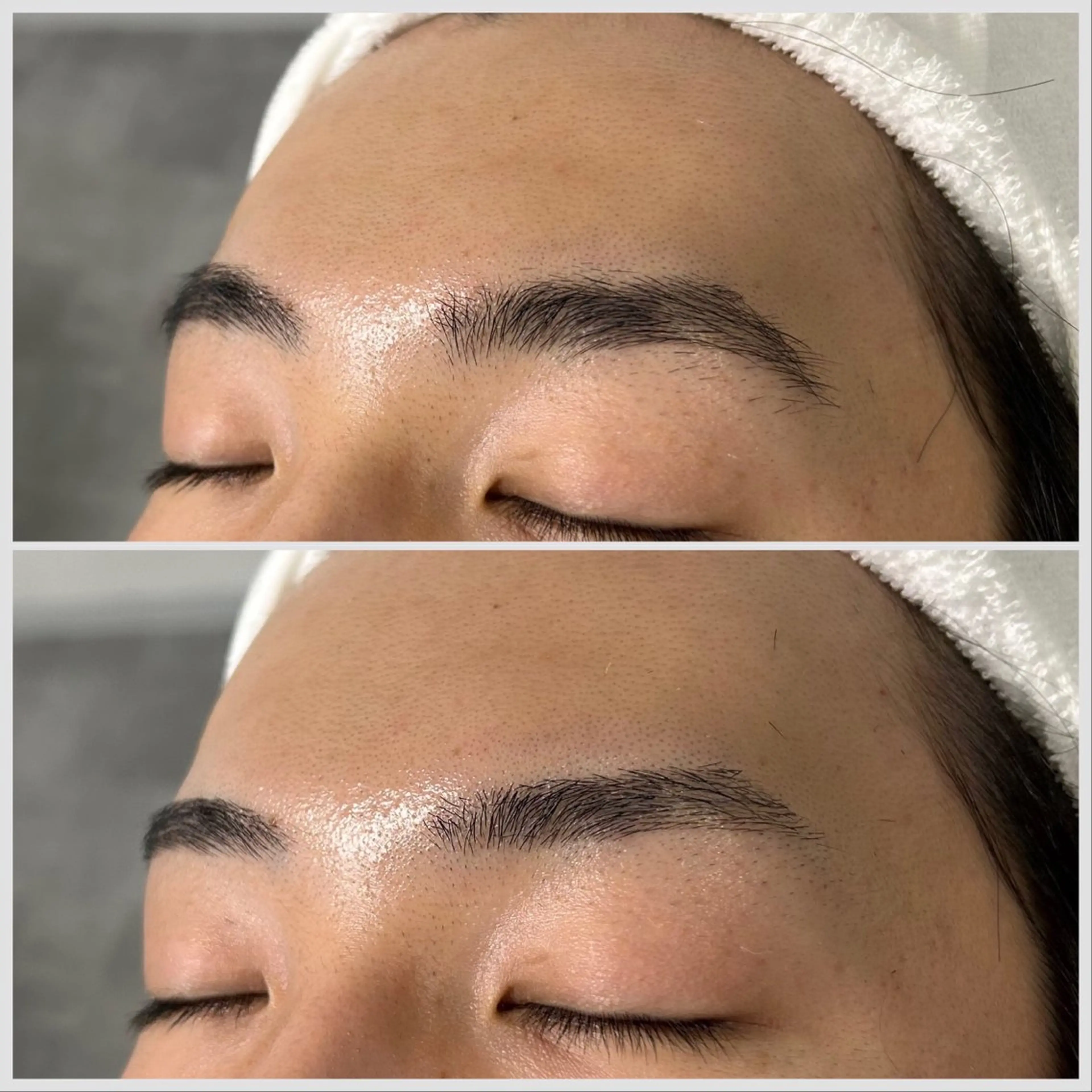 眉カットの写真