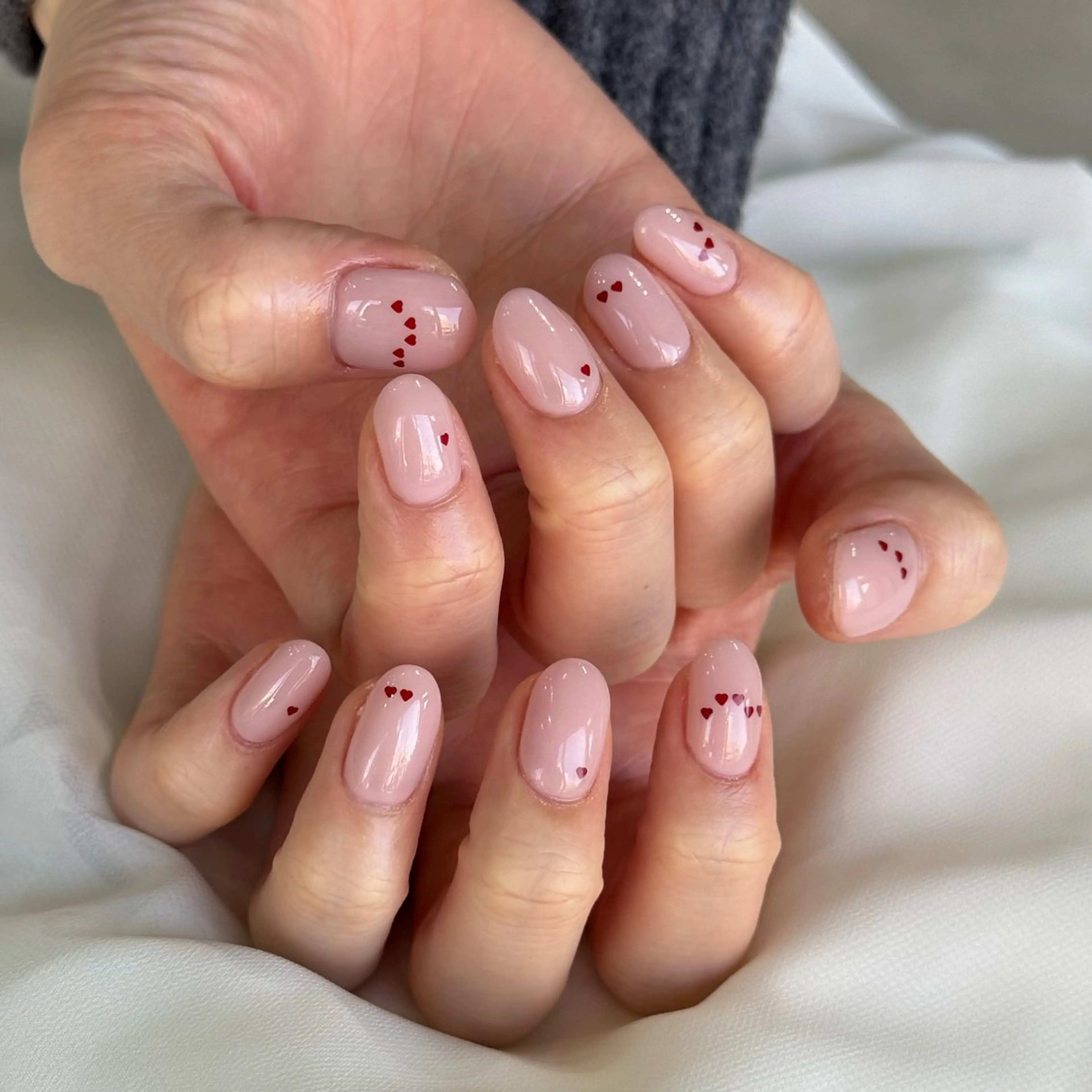 ネイル ハート バレンタイン ハンドネイル HARUKA ネイリスト福岡/薬院のネイルデザイン