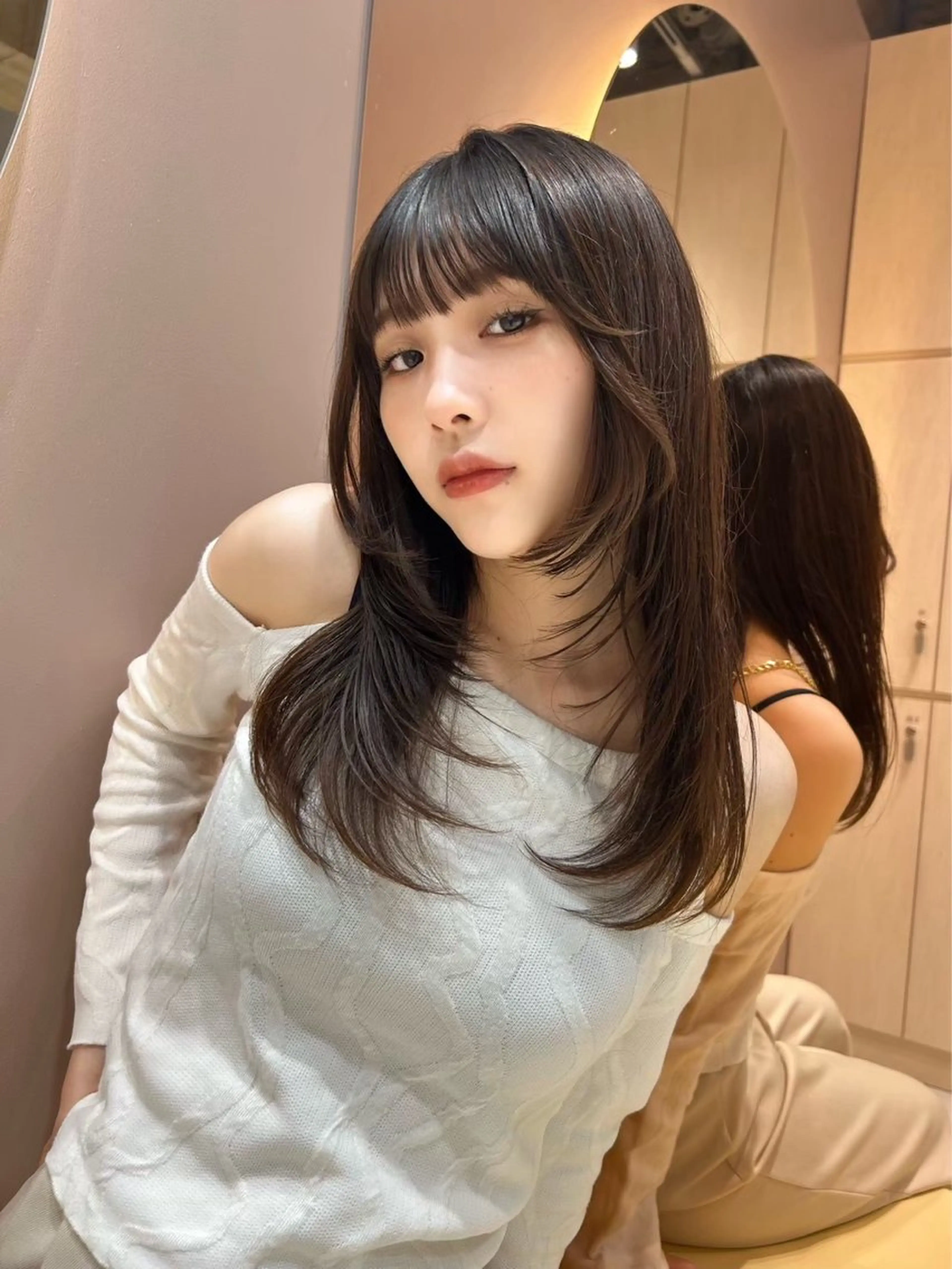 セミロング 【ナチュラル可愛いレ イヤー🩶】ななみのヘアスタイル