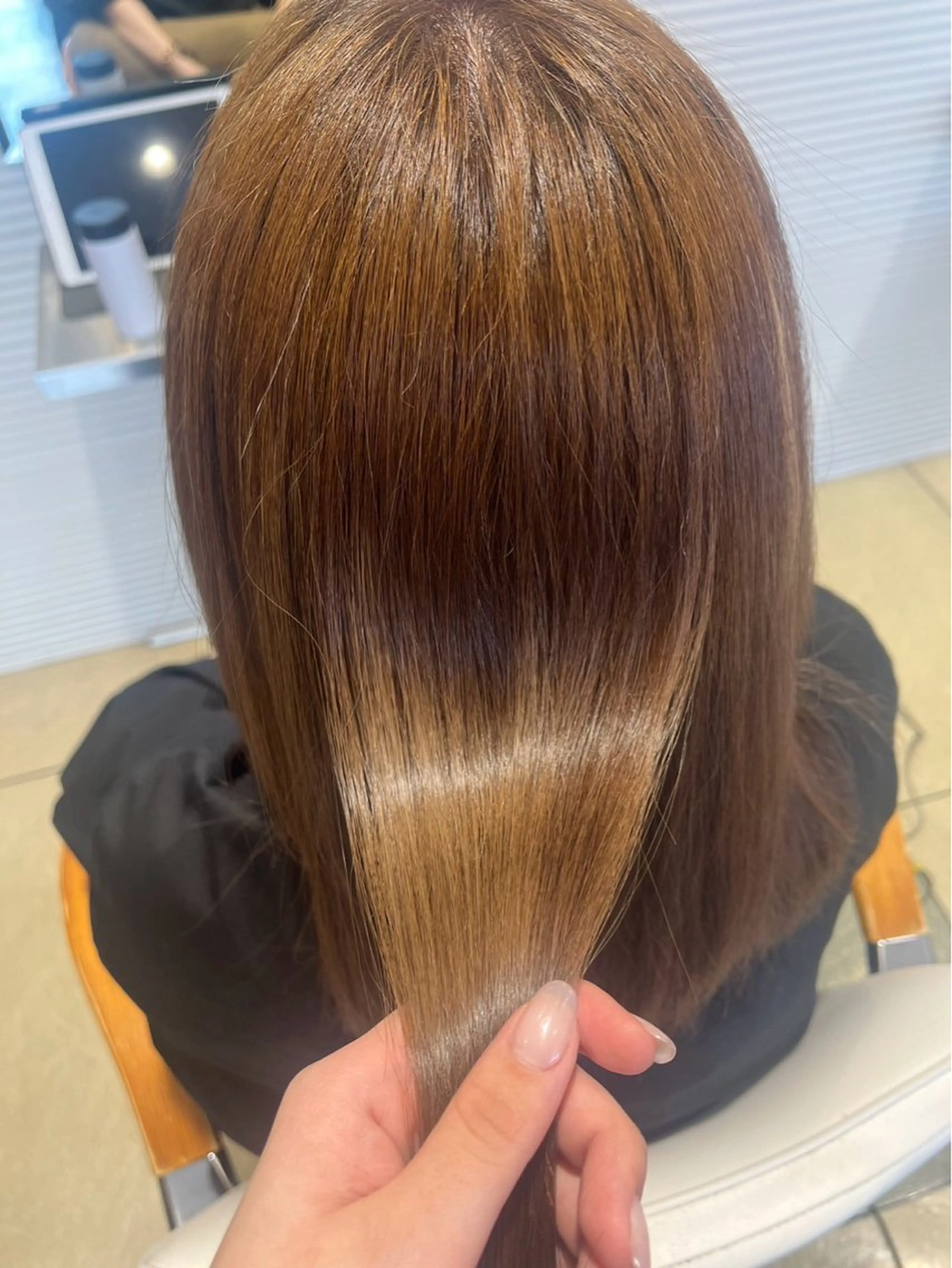 ロング カラー 髪質改善 レイヤーカット トリートメント カット トリートメント 透明感カラー/ くびれヘア/ユウユのヘアスタイル