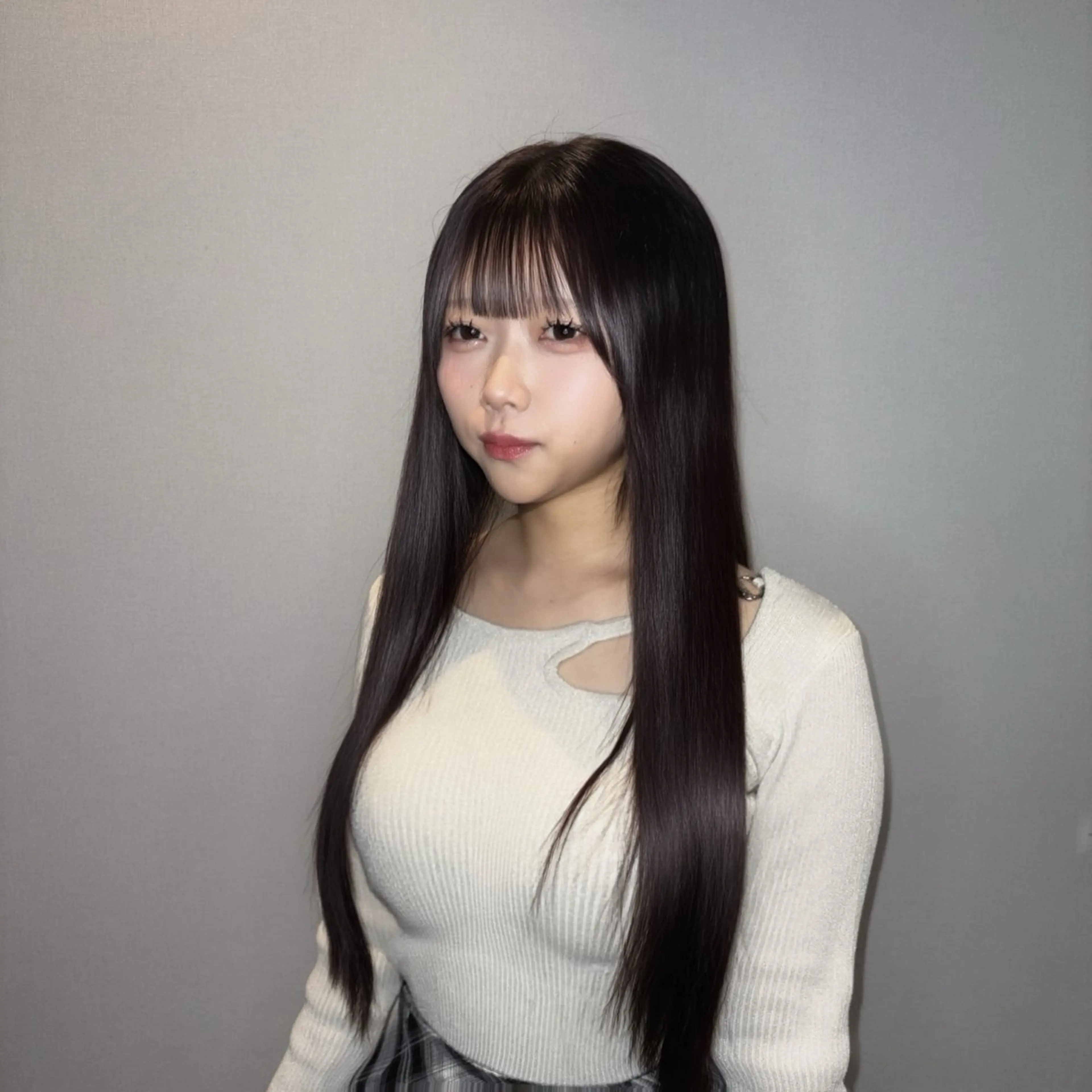 セミロング 髪質改善 韓国風ヘア レイヤーカット 縮毛矯正 トリートメント ヘアカラー トリートメント 髪質改善/shuki 韓国/代表取締役のヘアスタイル