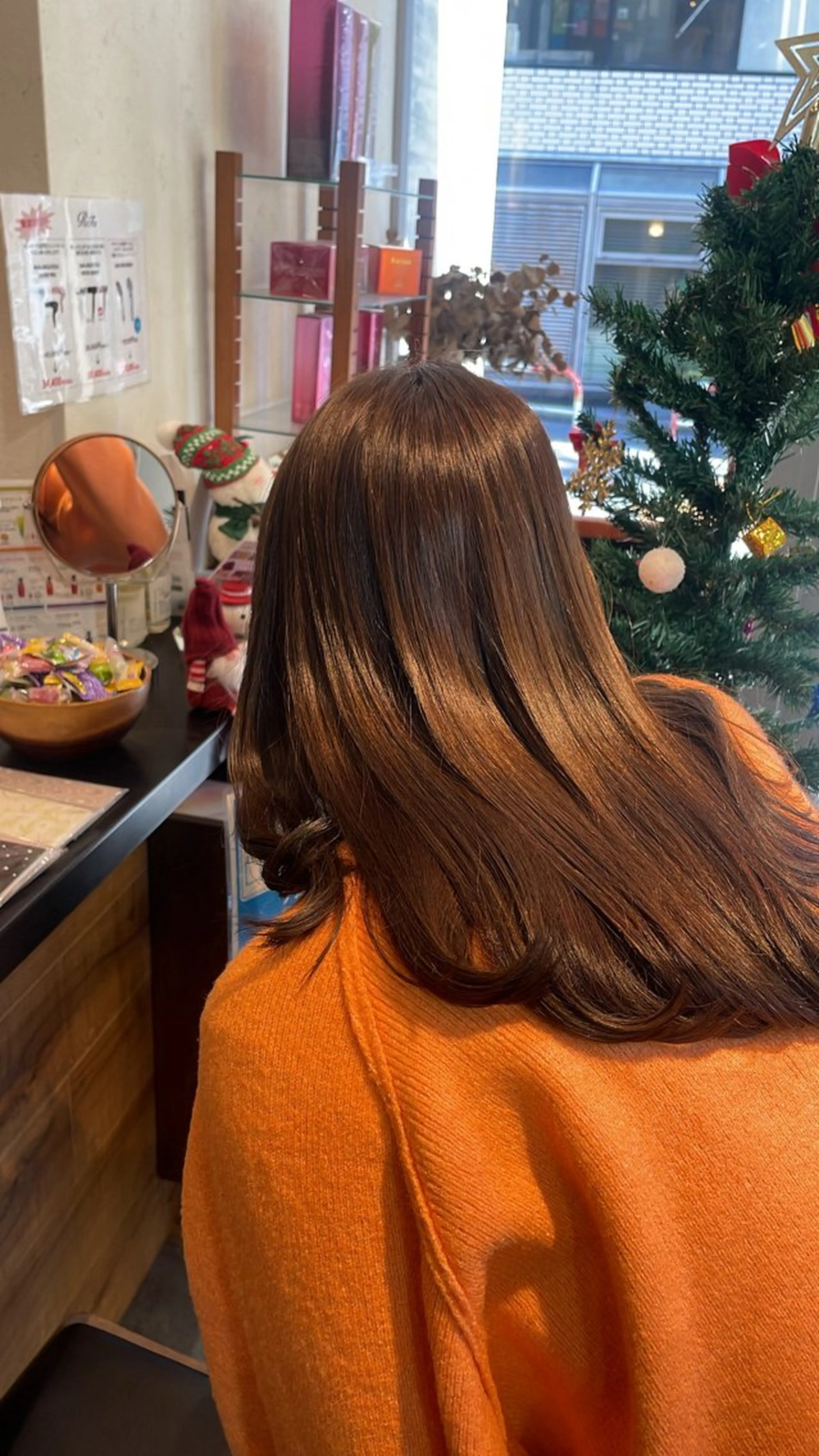 セミロング カラー アッシュ アッシュブラウン ブラウンカラー 𝘚𝘶𝘻𝘶 𓂃𓈒𓏸のヘアスタイル