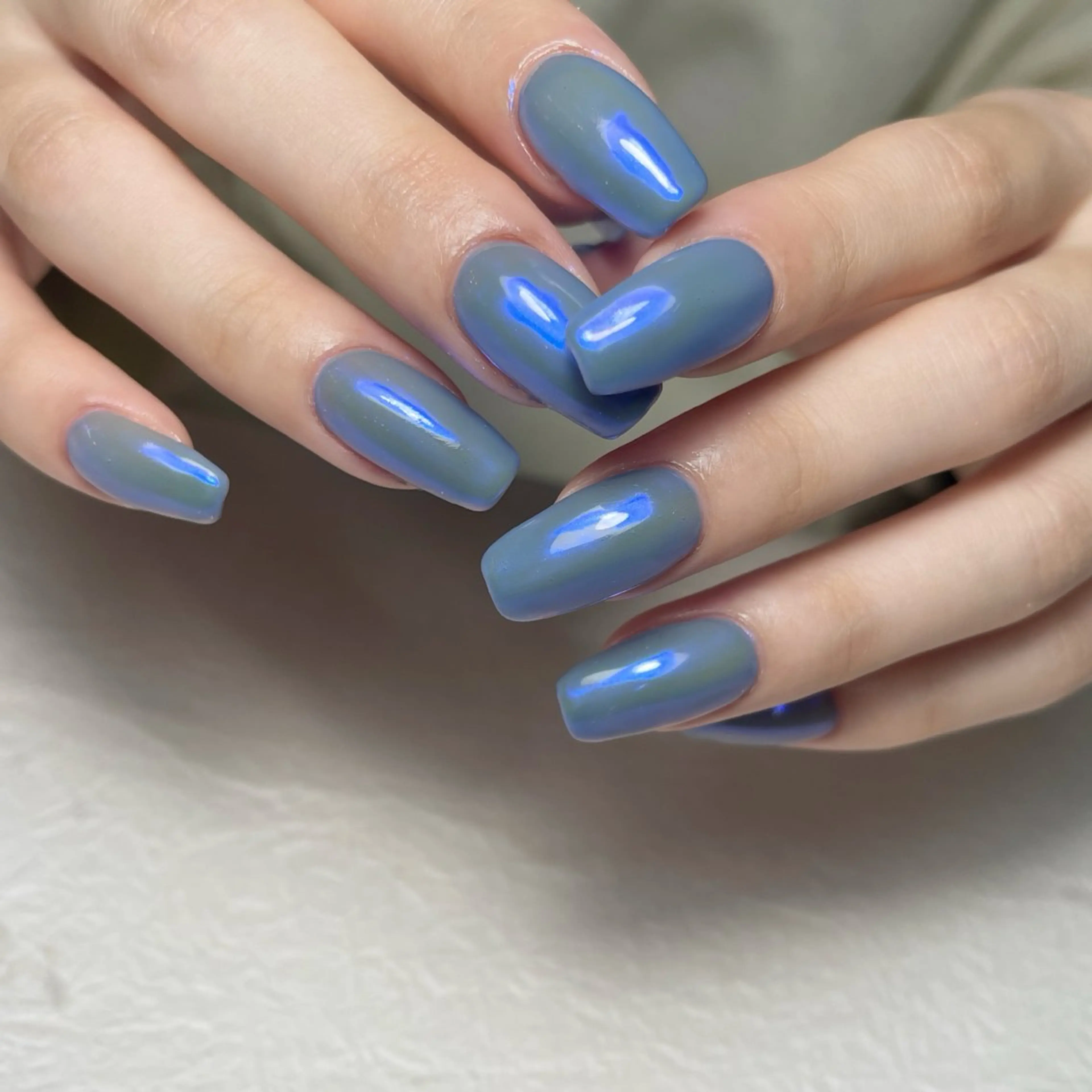 ネイル アートネイル ブルー フットネイル ジェルネイル キラキラネイル ハンドネイル Y nail なんば堀江店のネイルデザイン