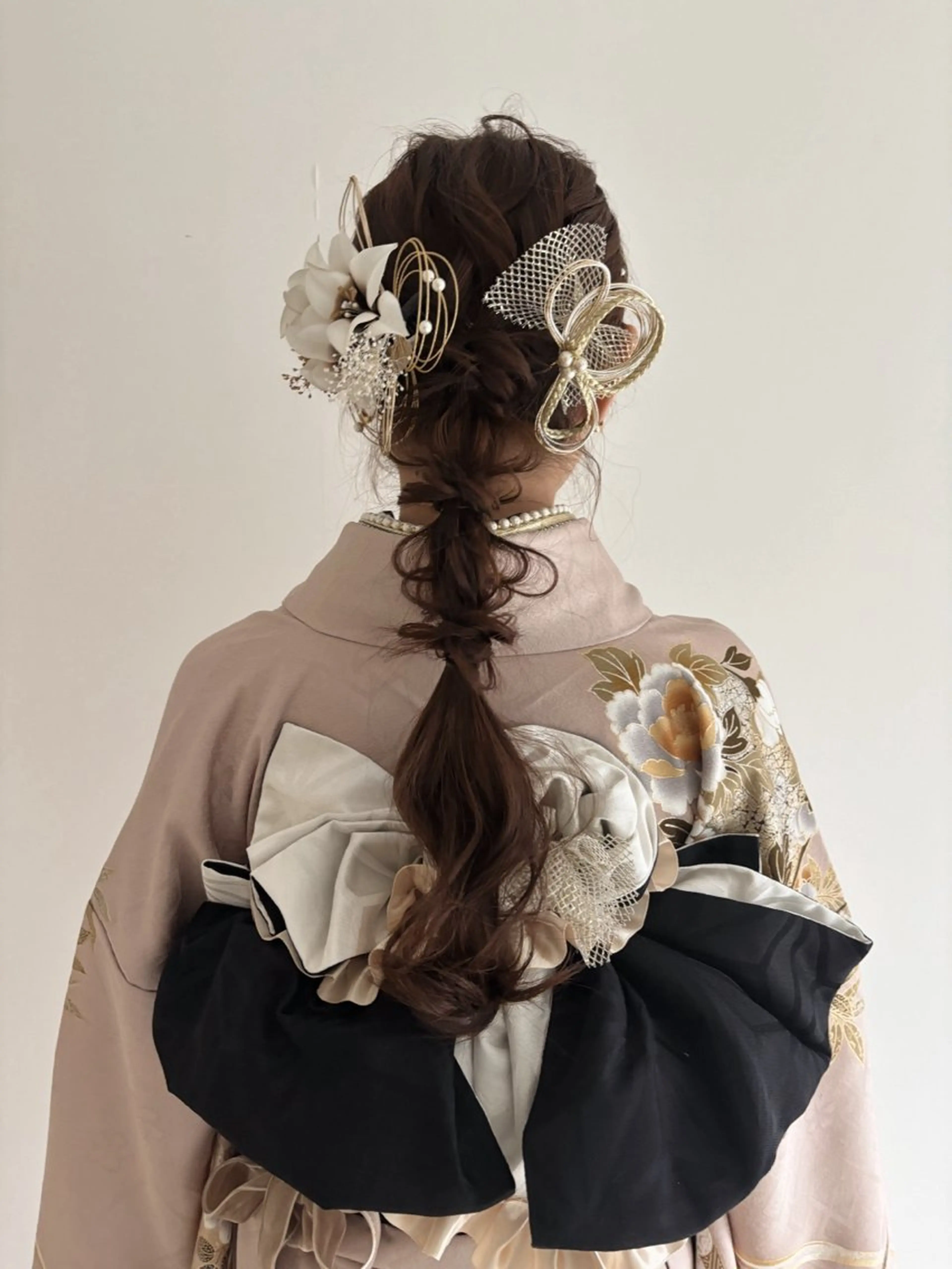 ロング ヘアアレンジ 暖色カラー /ヘアアレンジ/花鈴のヘアスタイル