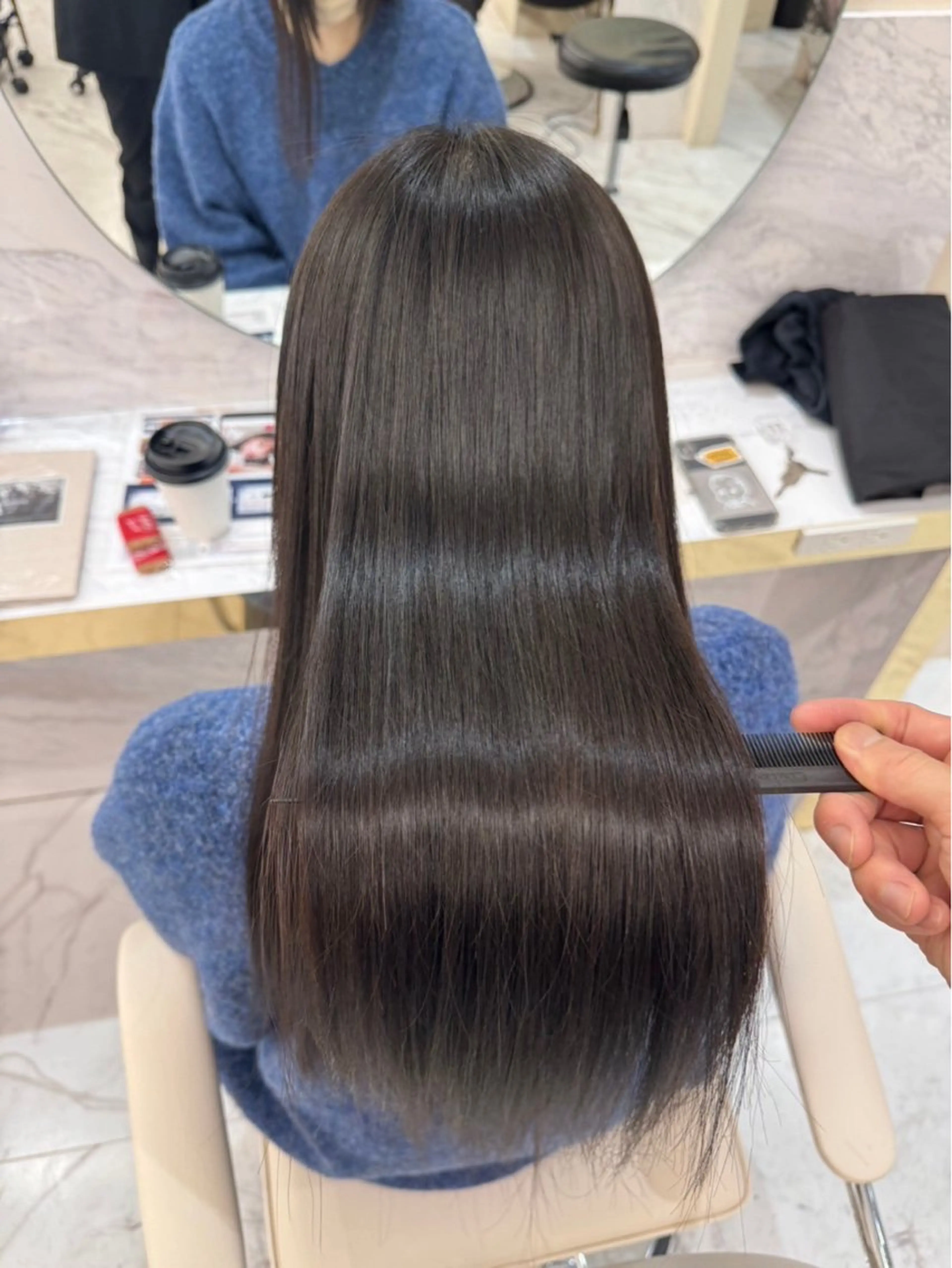 ミディアム カラー ヘアカラー トリートメント カラー🫧髪質改善 高原瑞輝のヘアスタイル