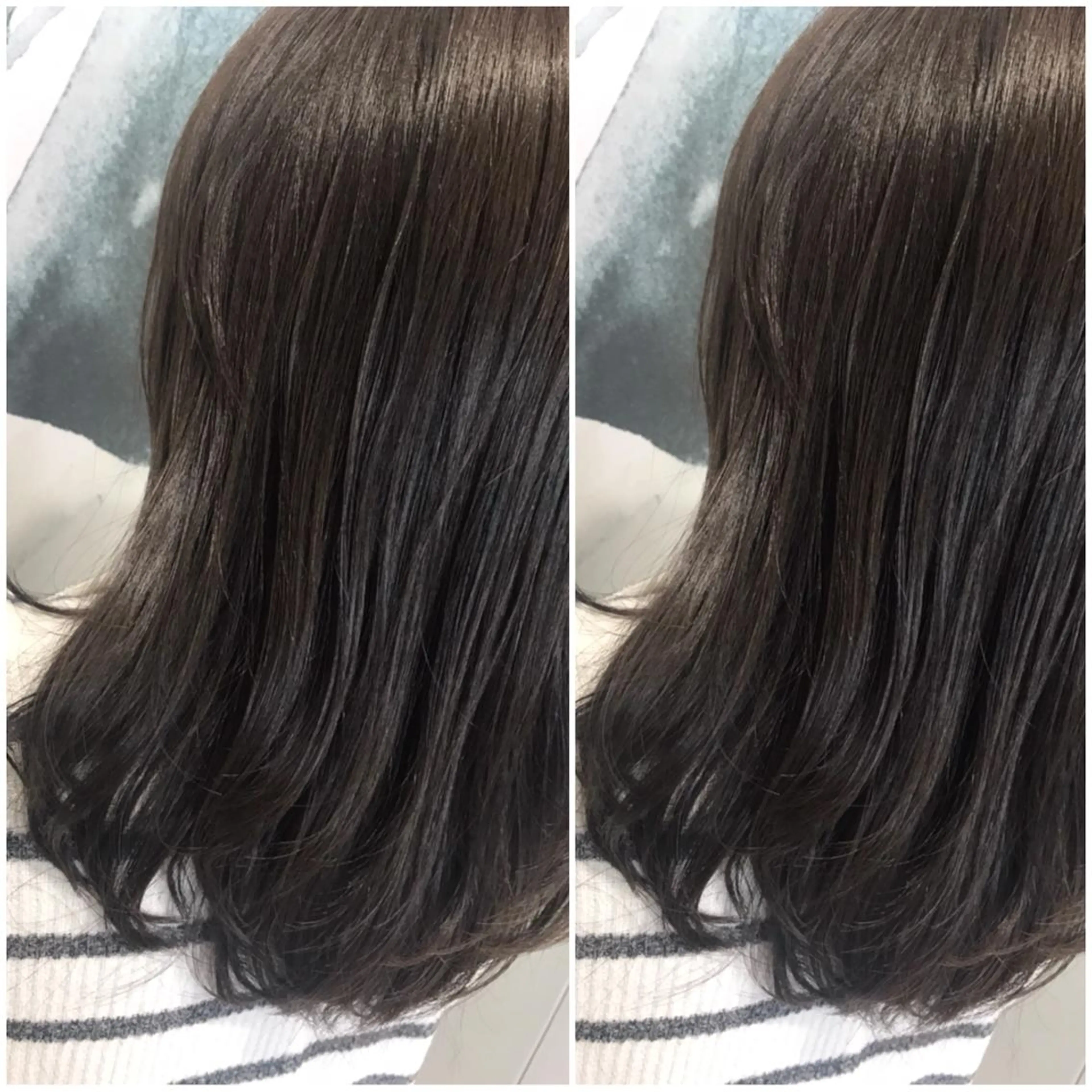 ミディアム カラー ブリーチ グレージュ ブリーチなしカラー 上品な透明感カラー/ 表参道/MIKUのヘアスタイル