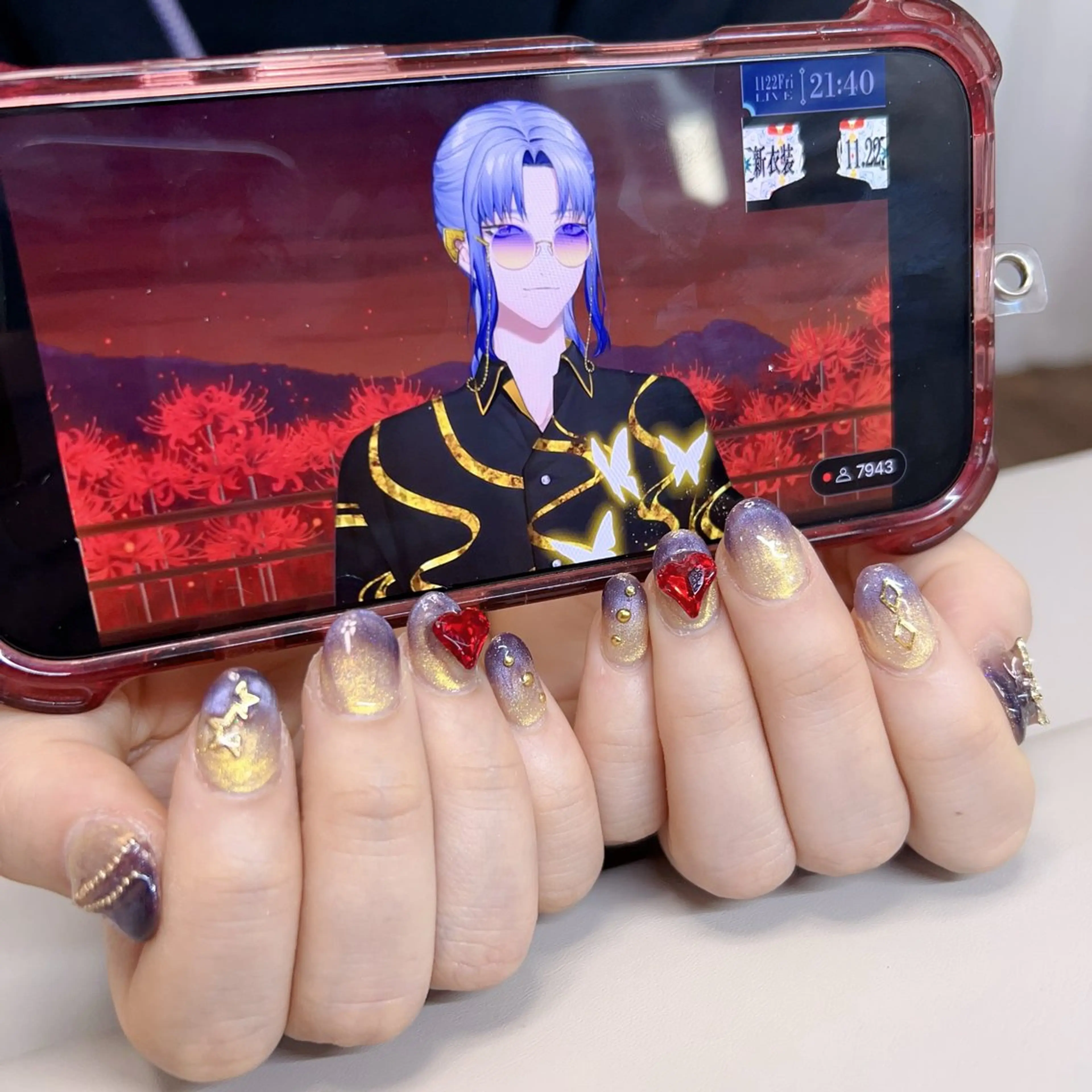 ネイル 成人式 フレンチネイル ジェルネイル グラデーション マグネットネイル ハンドネイル co coのネイルデザイン