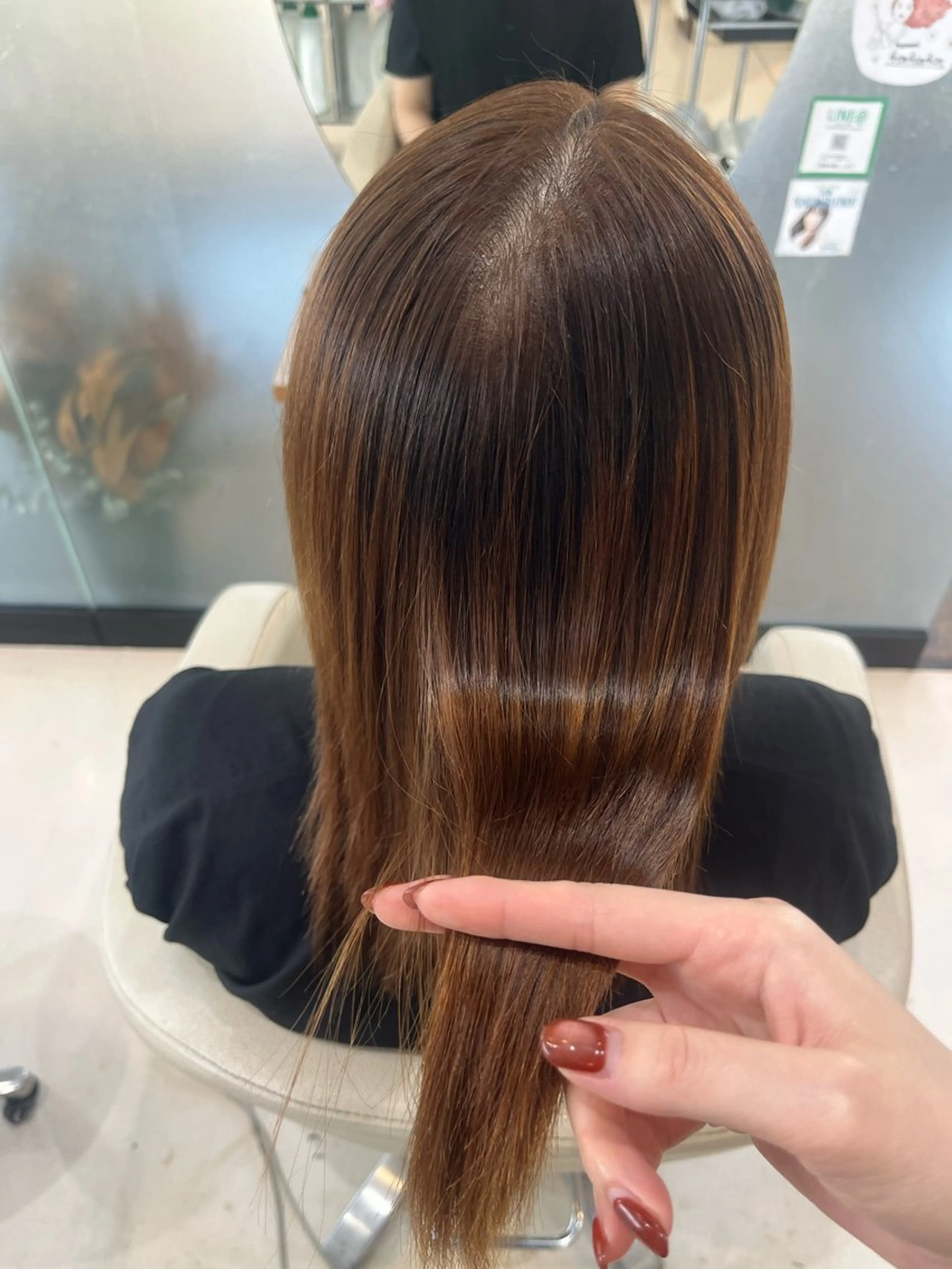 ロング 縮毛矯正 トリートメント 野村 奈里亜のヘアスタイル