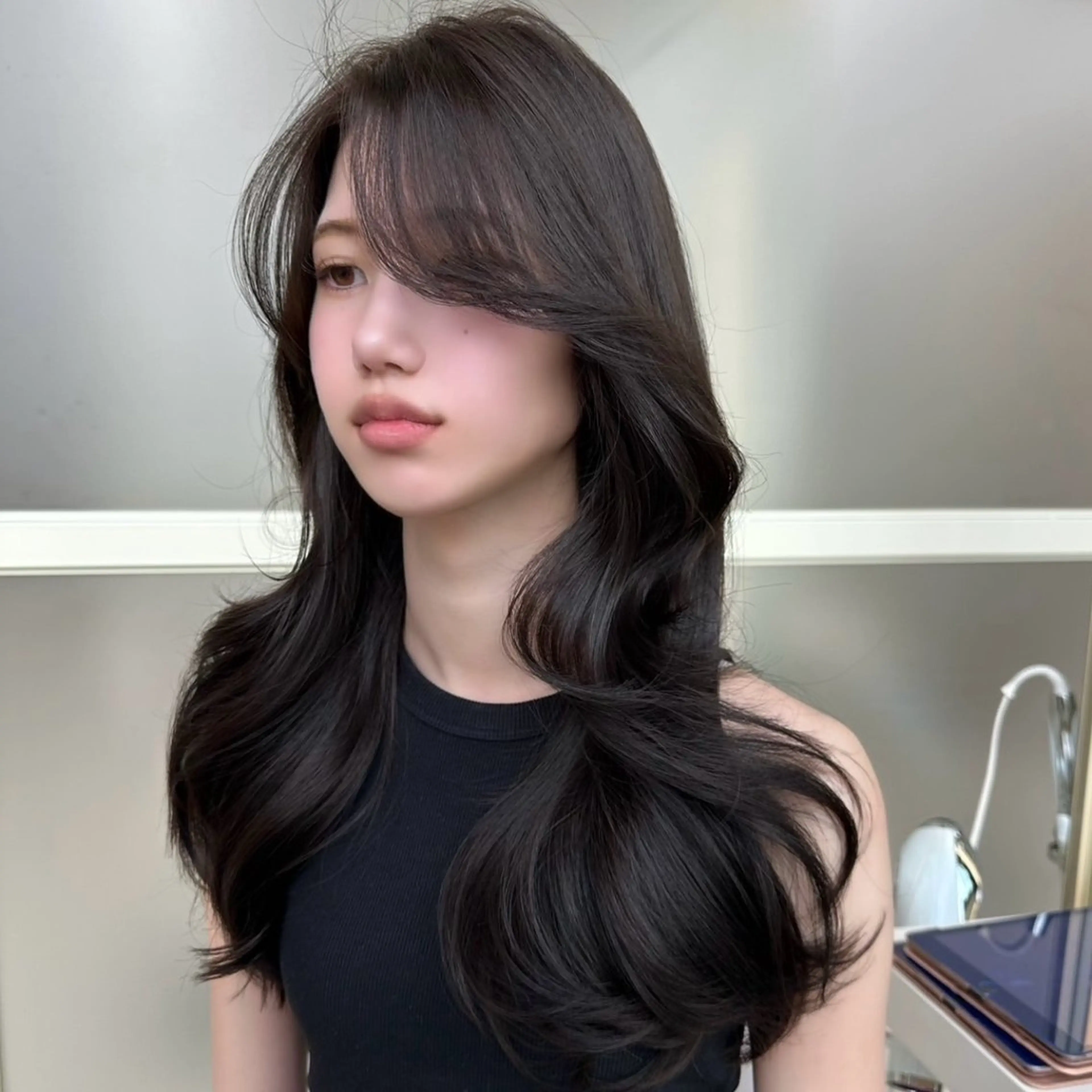 ロング oto🎀×美髪× シースルー前髪🤍のヘアスタイル