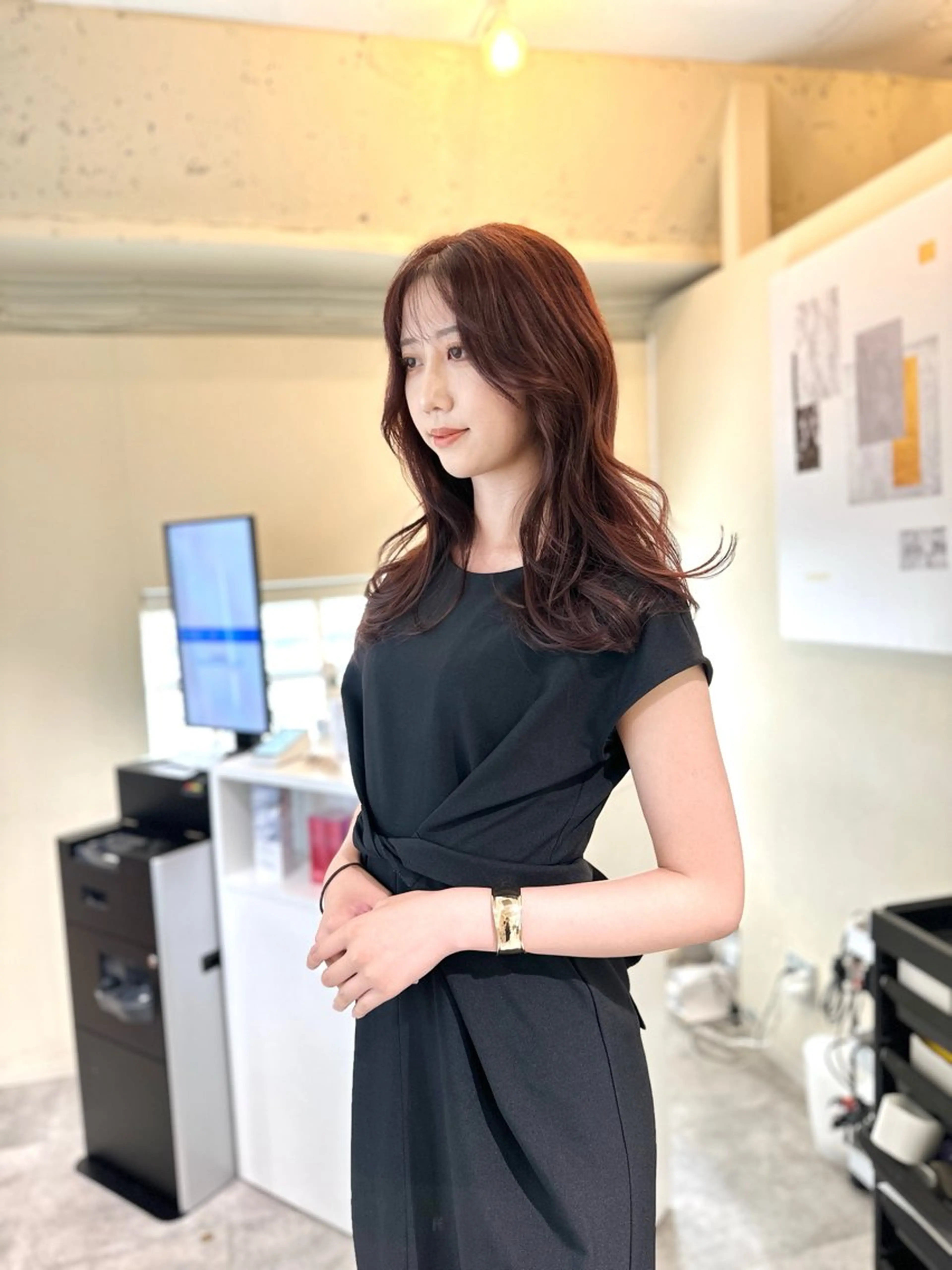 ロング カラー アディクシーカラー バレイヤージュ ブリーチ デザインカラー ダブルカラー カット トリートメント opus 店長大和 レイヤー/赤み消しのヘアスタイル