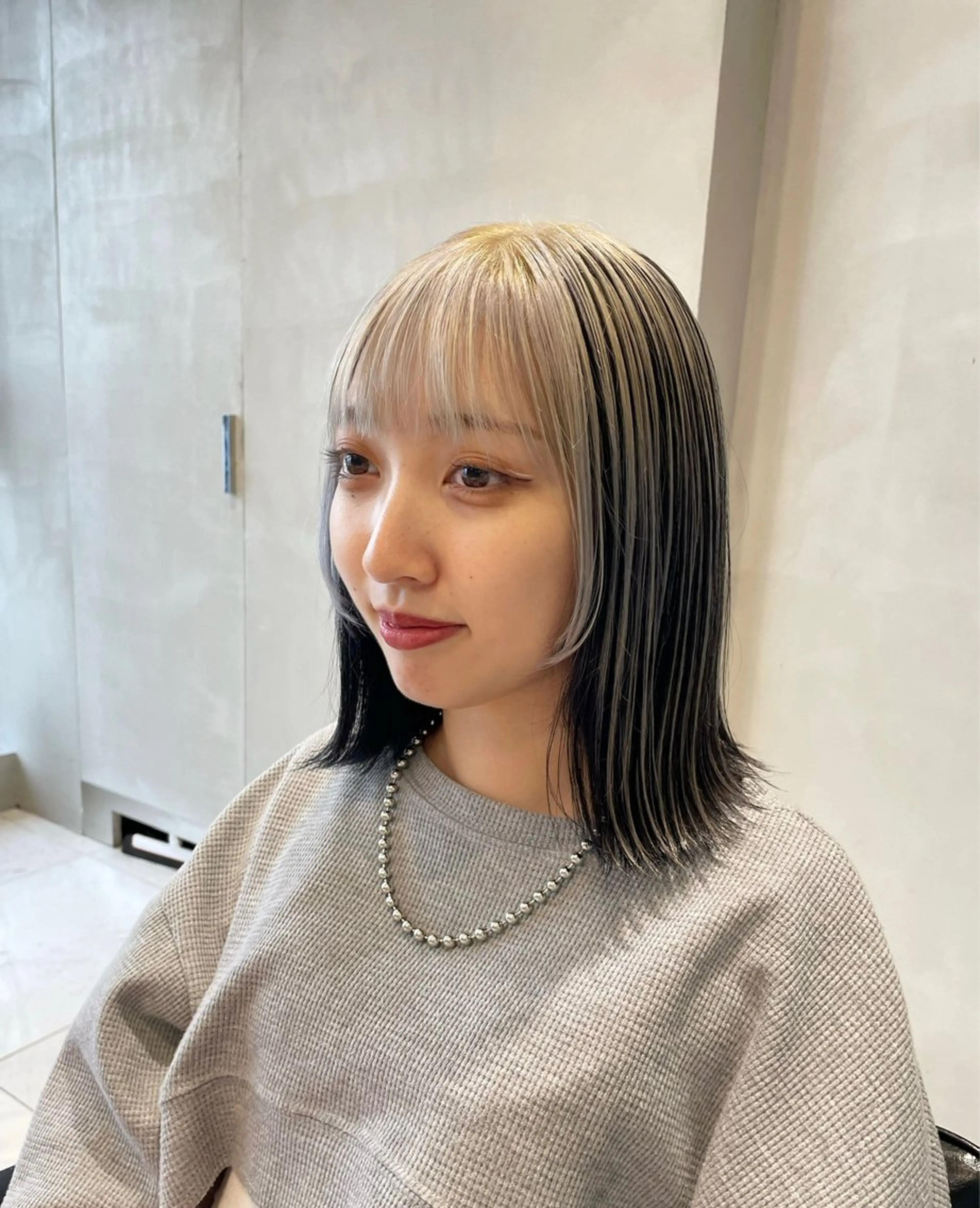 ミディアム カラー ヘアアレンジ ヘアカラー トリートメント ヘッドスパ ヘアセット 艶髪/レイヤーカット 🐣misakiのヘアスタイル