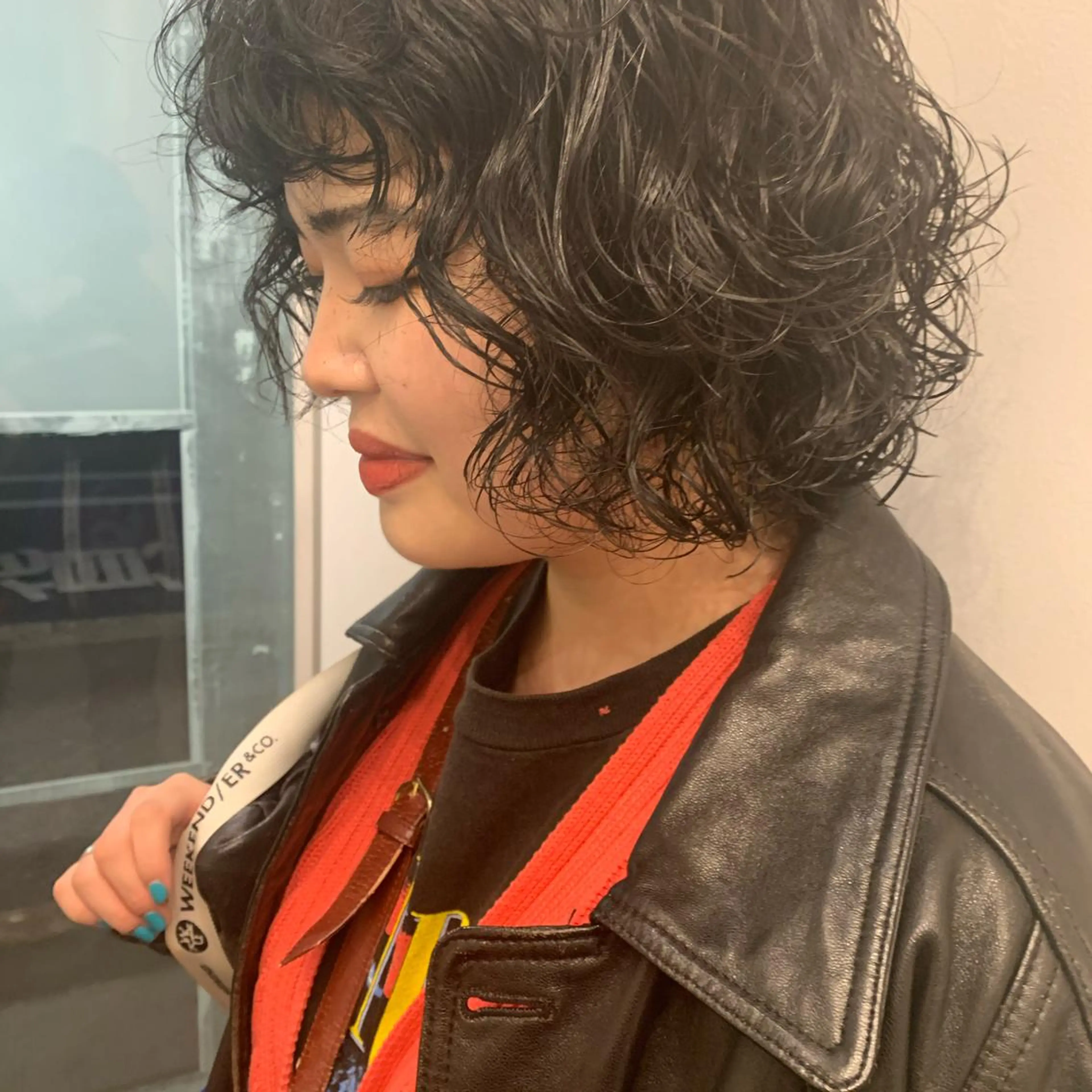 ミディアム パーマ ミディアムパーマ カット パーマ apish パーマ/夏琳🌻のヘアスタイル