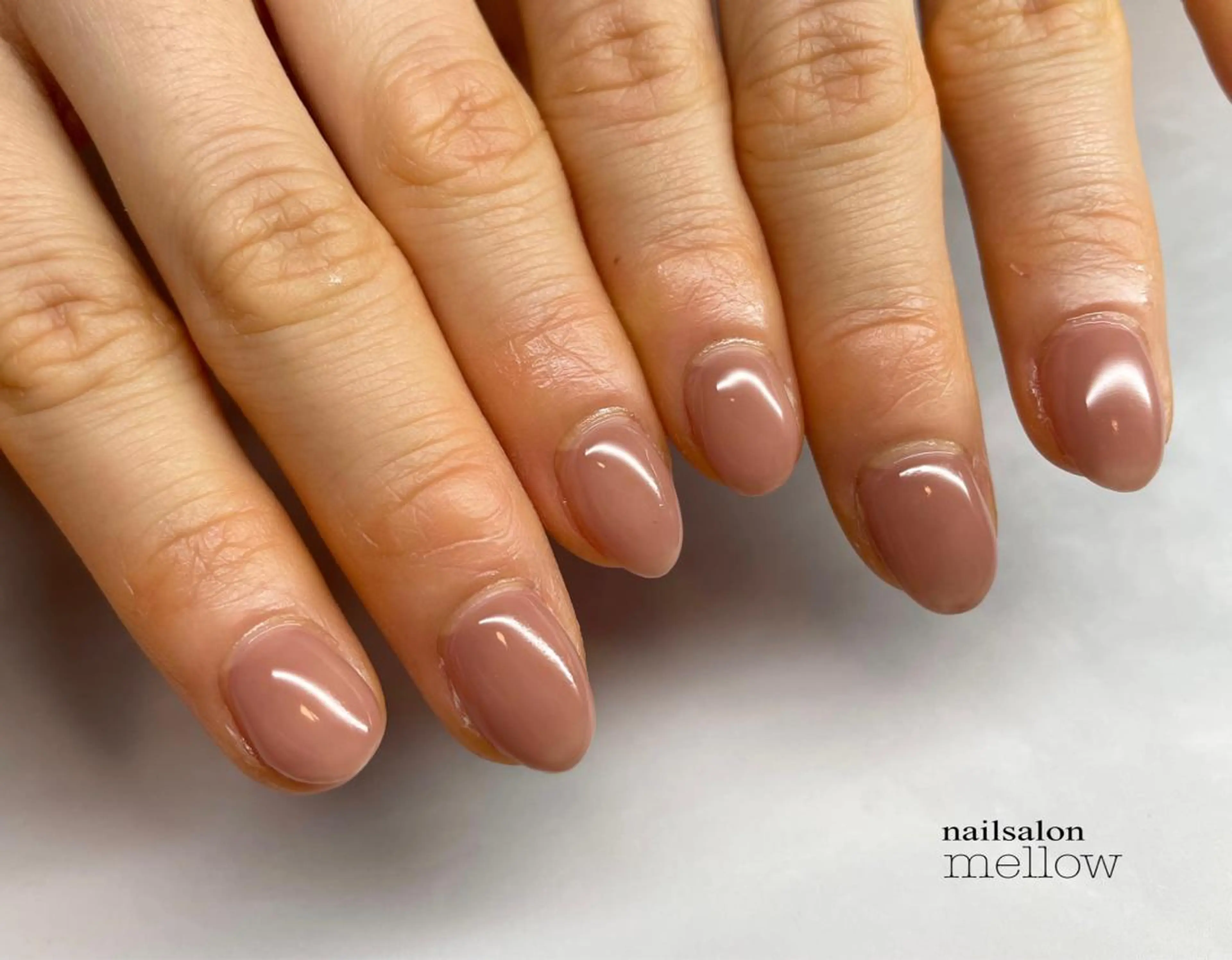 ネイル ブラウン ピンク 大山 浩美のネイルデザイン