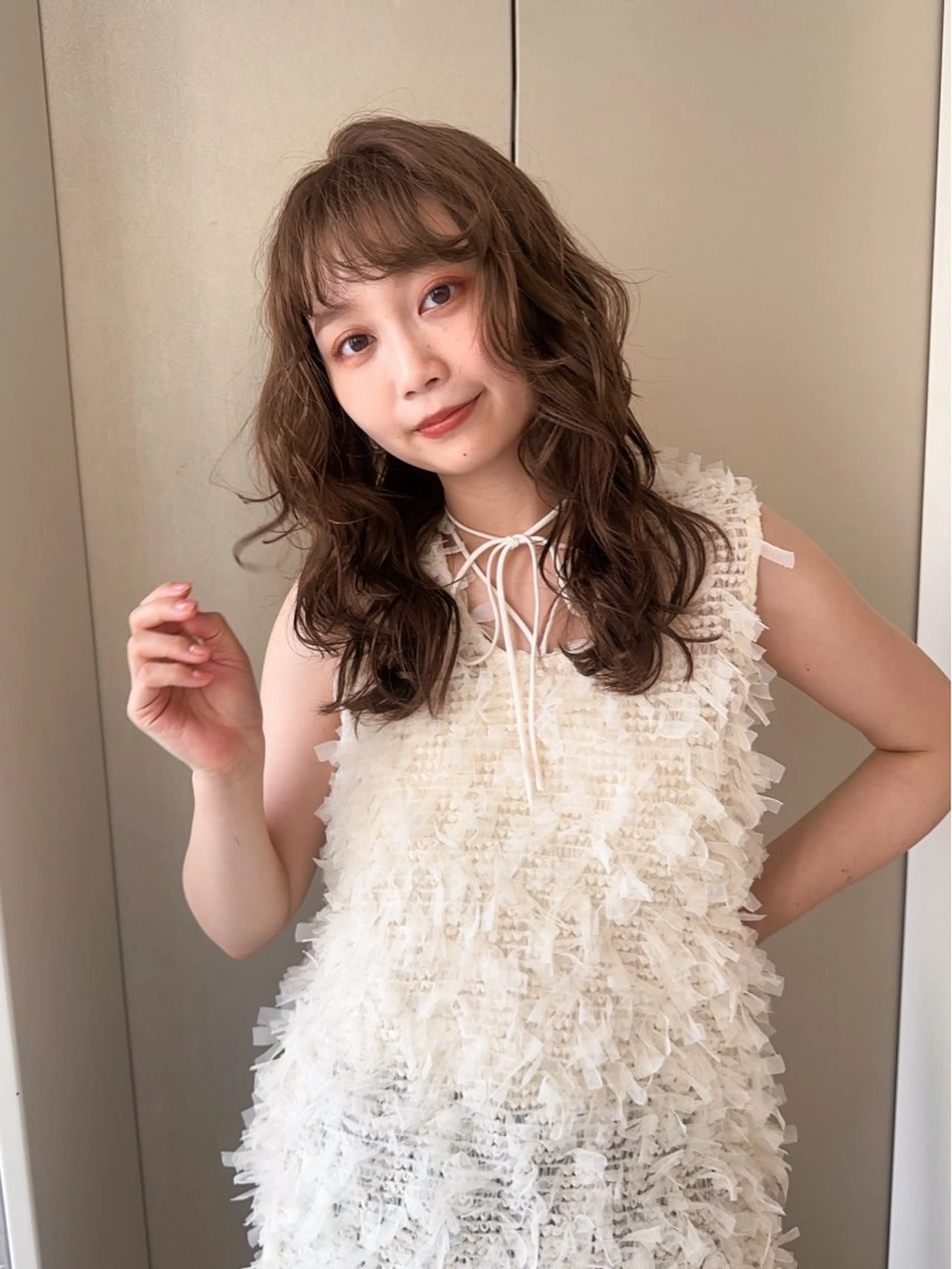 ミディアム パーマ 内山 湧勝/ メンズ/暖色カラーのヘアスタイル