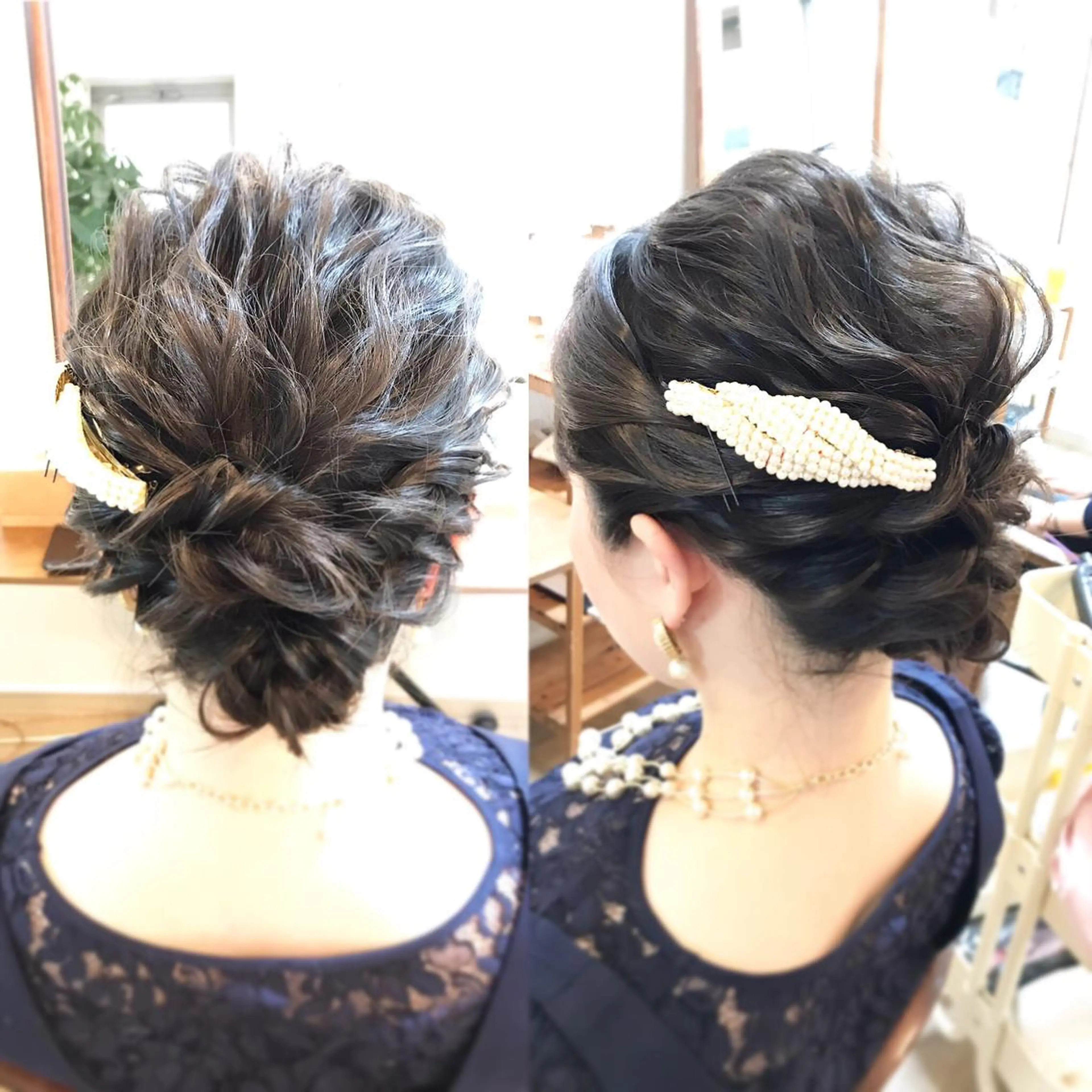 セミロング ヘアアレンジ ヘアセット ヘアメ/着付け 清水玲歌のヘアスタイル