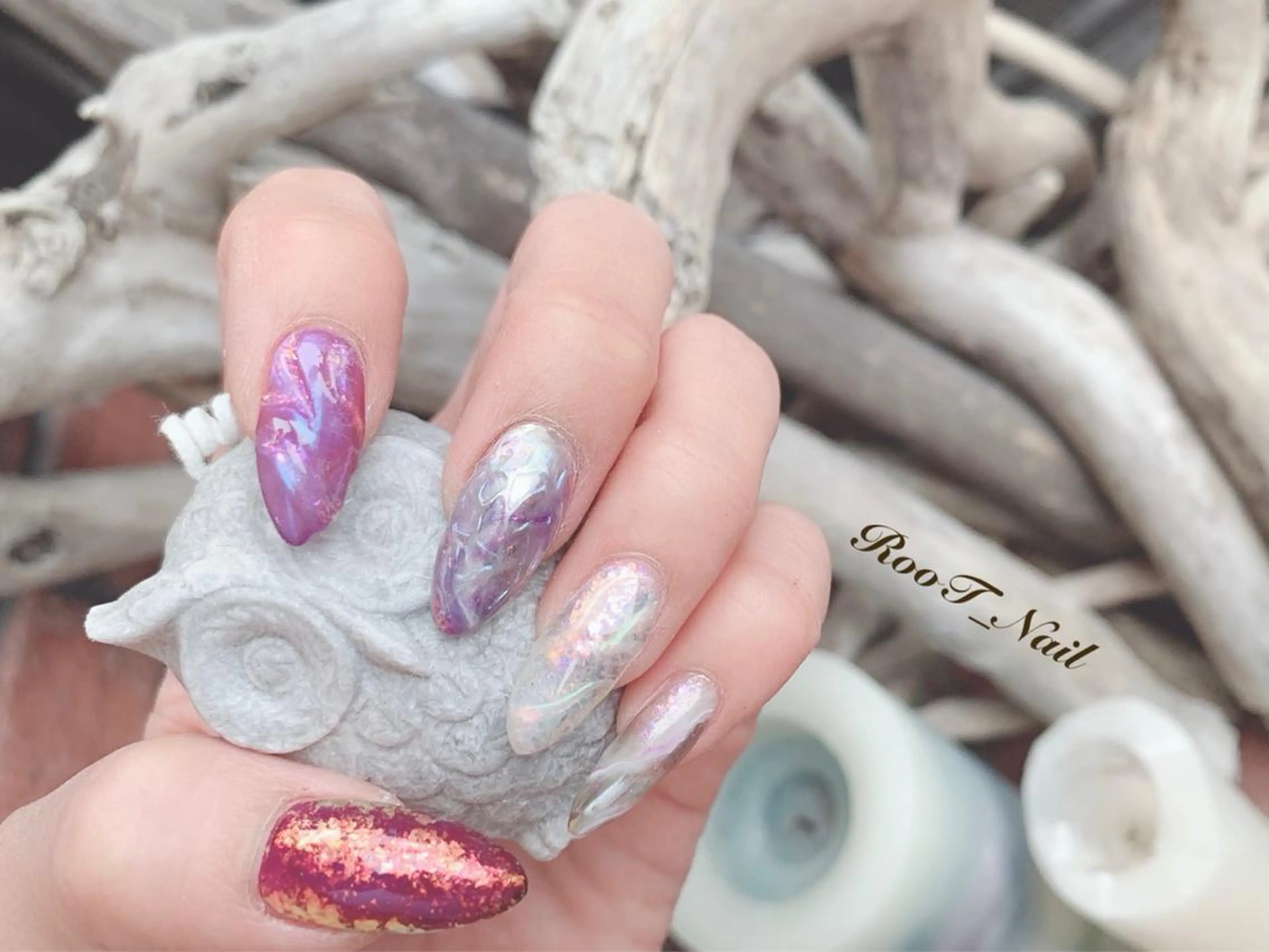 メンズ ネイル ぷっくりネイル ハンドネイル RooT Nailのネイルデザイン