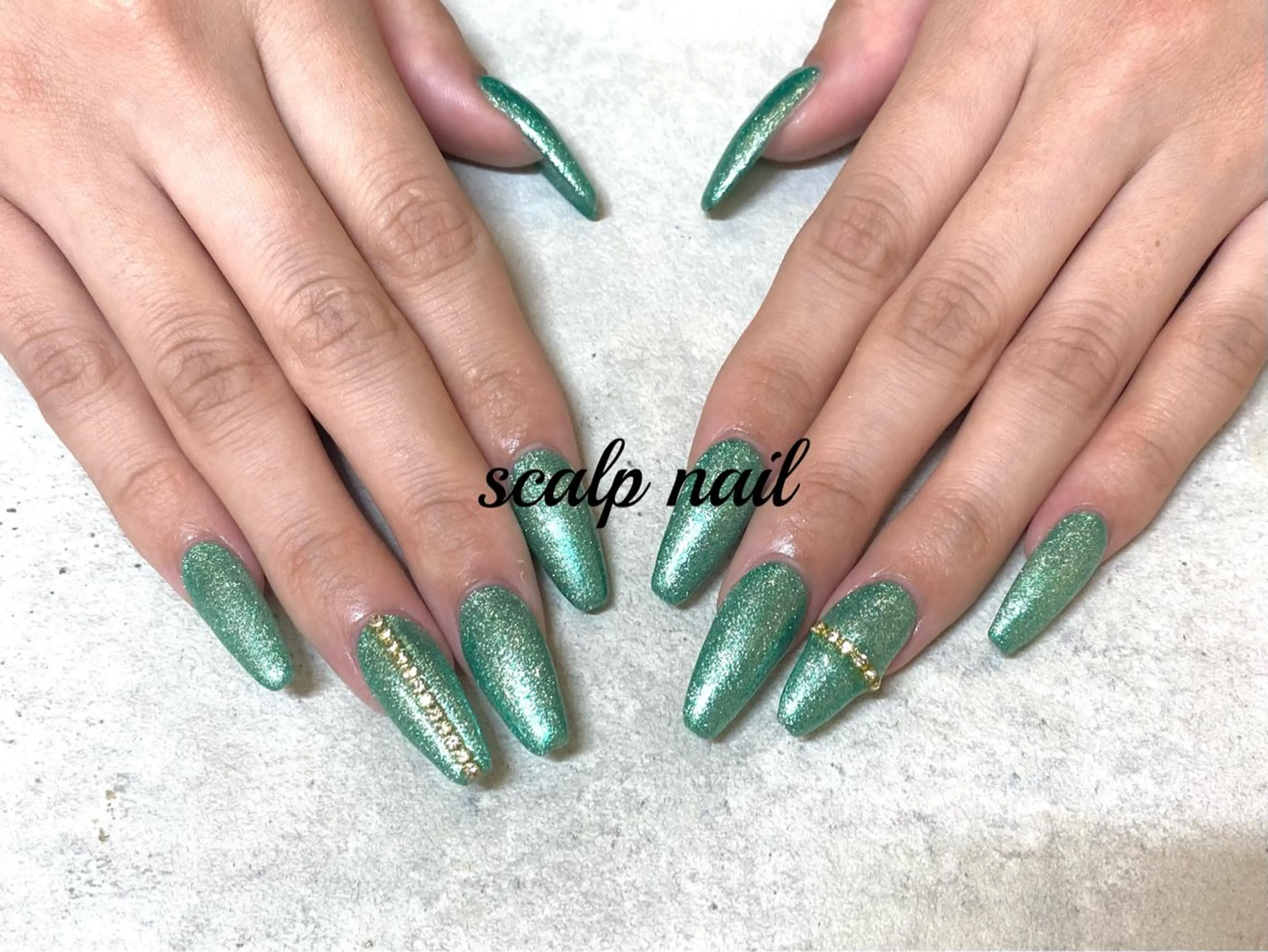 ネイル ラメ(グリッター) ワンカラーネイル スカルプネイル greedy 東山店 田之上のネイルデザイン