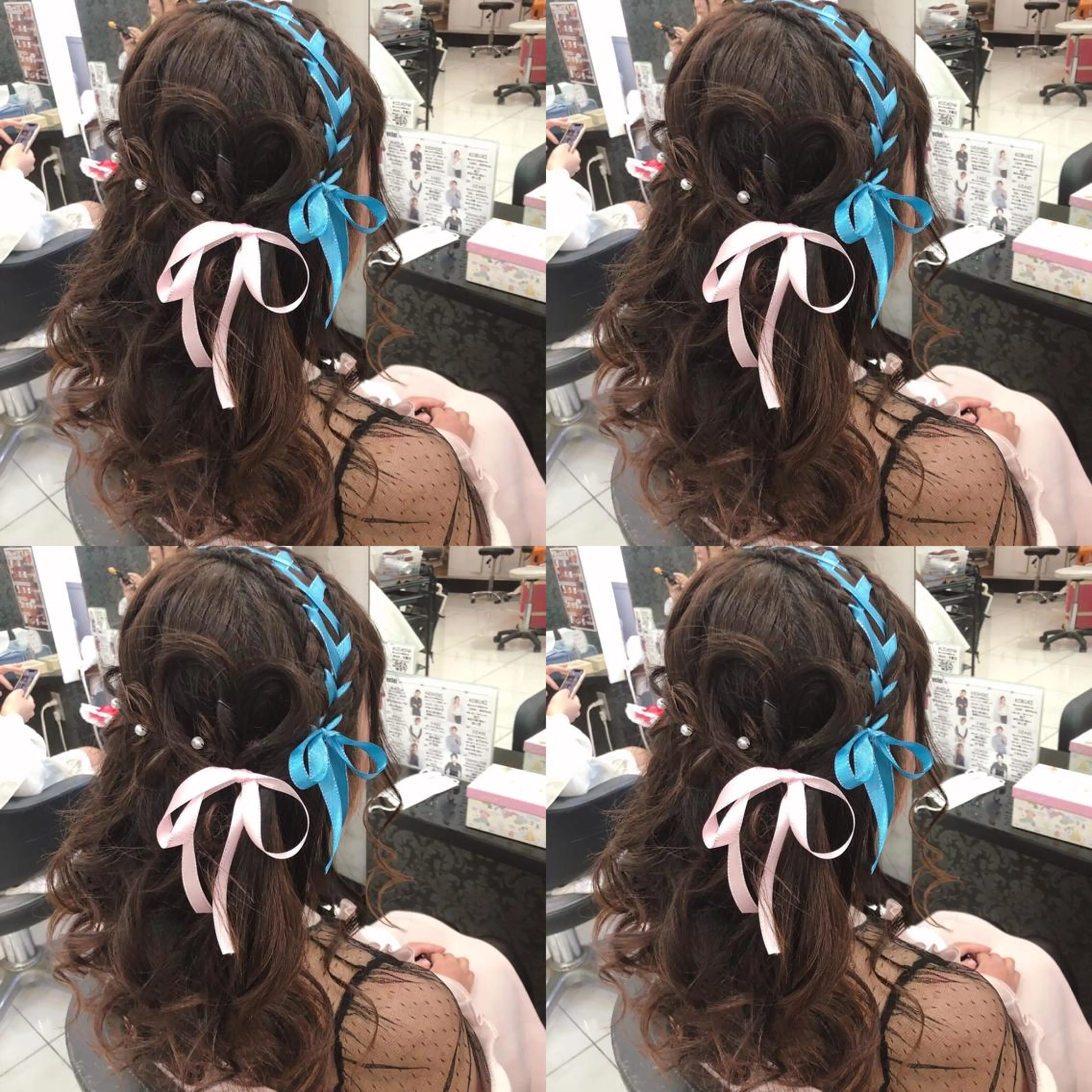 ミディアム ヘアアレンジ ハーフアップ ヘアセット 🌷MAYU 🌷のヘアスタイル