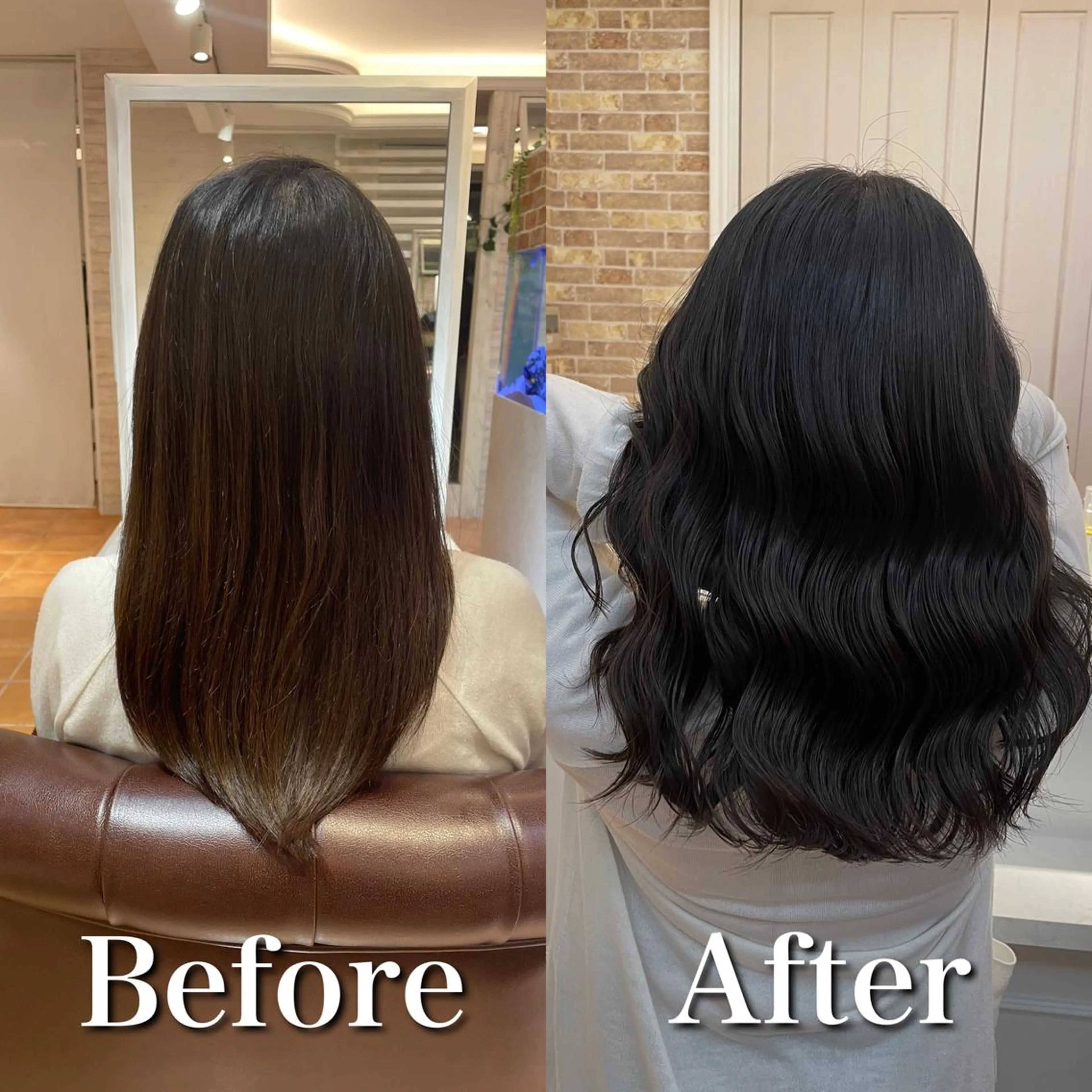 セミロング カラー ミヤザキ タクトのヘアスタイル