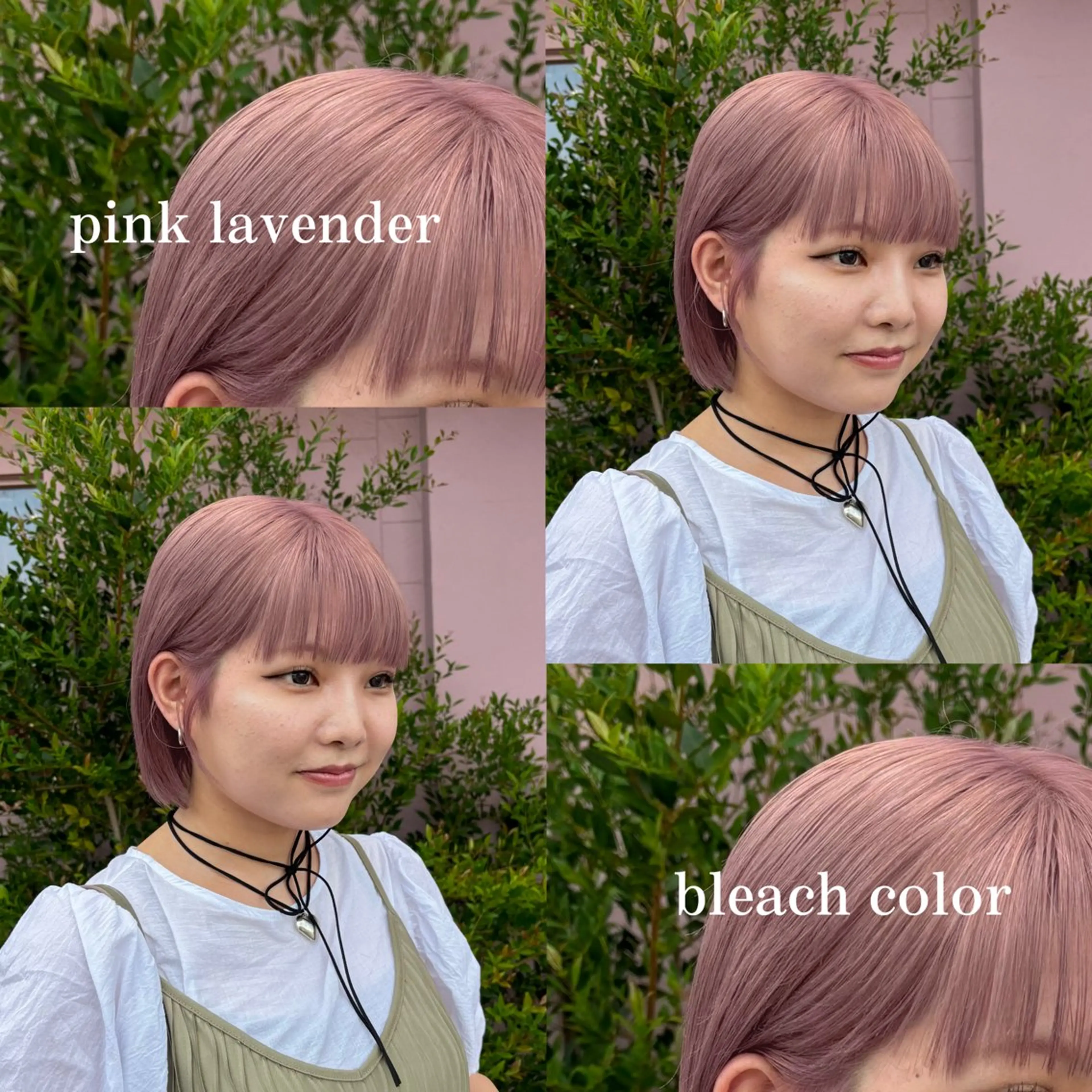 ショート カラー ラベンダーカラー ピンクカラー ピンクラベンダー 透明感/ダブル カラー🧸こころのヘアスタイル