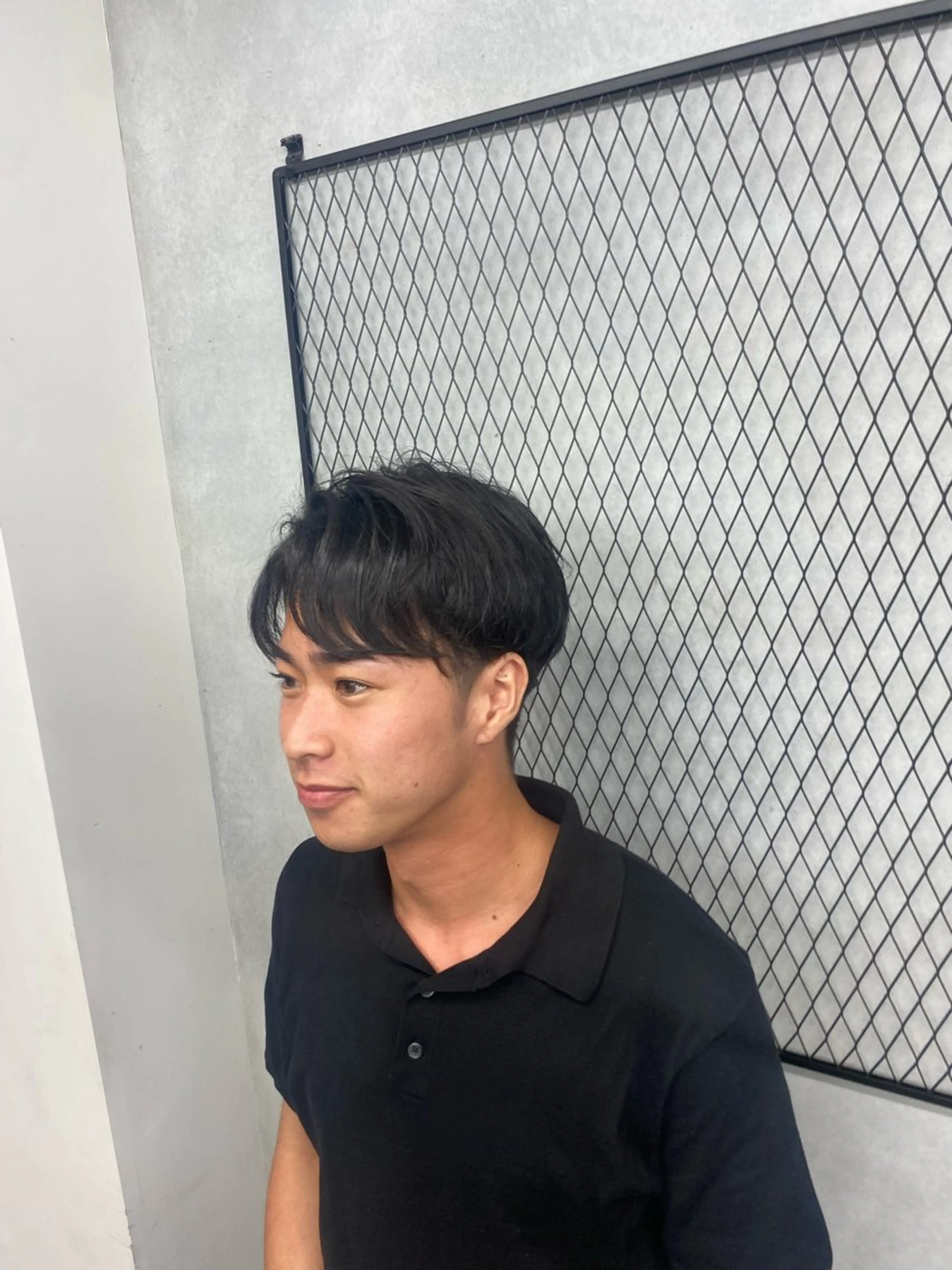 ショート メンズ アップバング カット 👑髪質改善/パーマ /フェード/森田のヘアスタイル