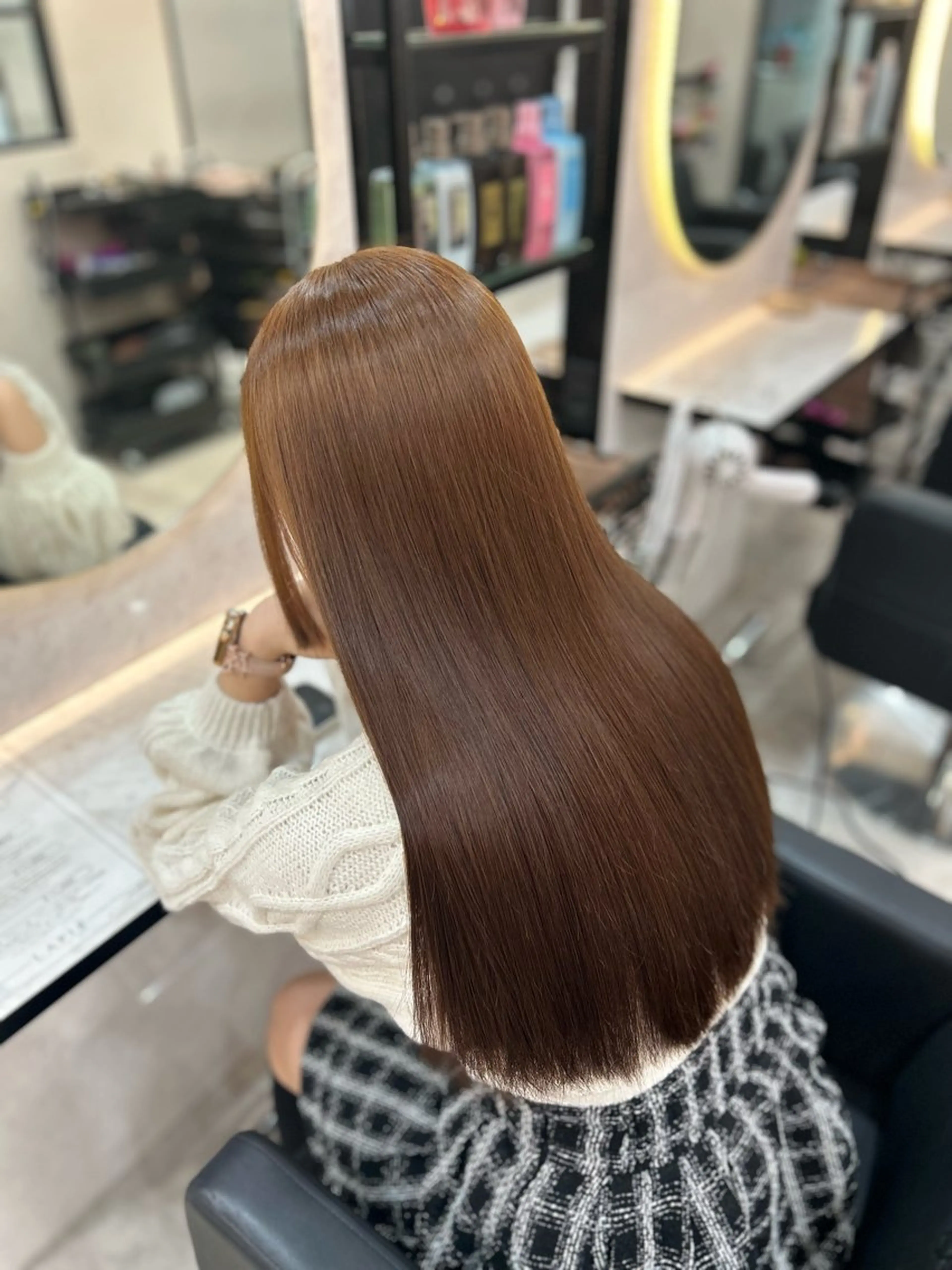 ロング カラー ダブルカラー ヘアカラー 小川 友花のヘアスタイル