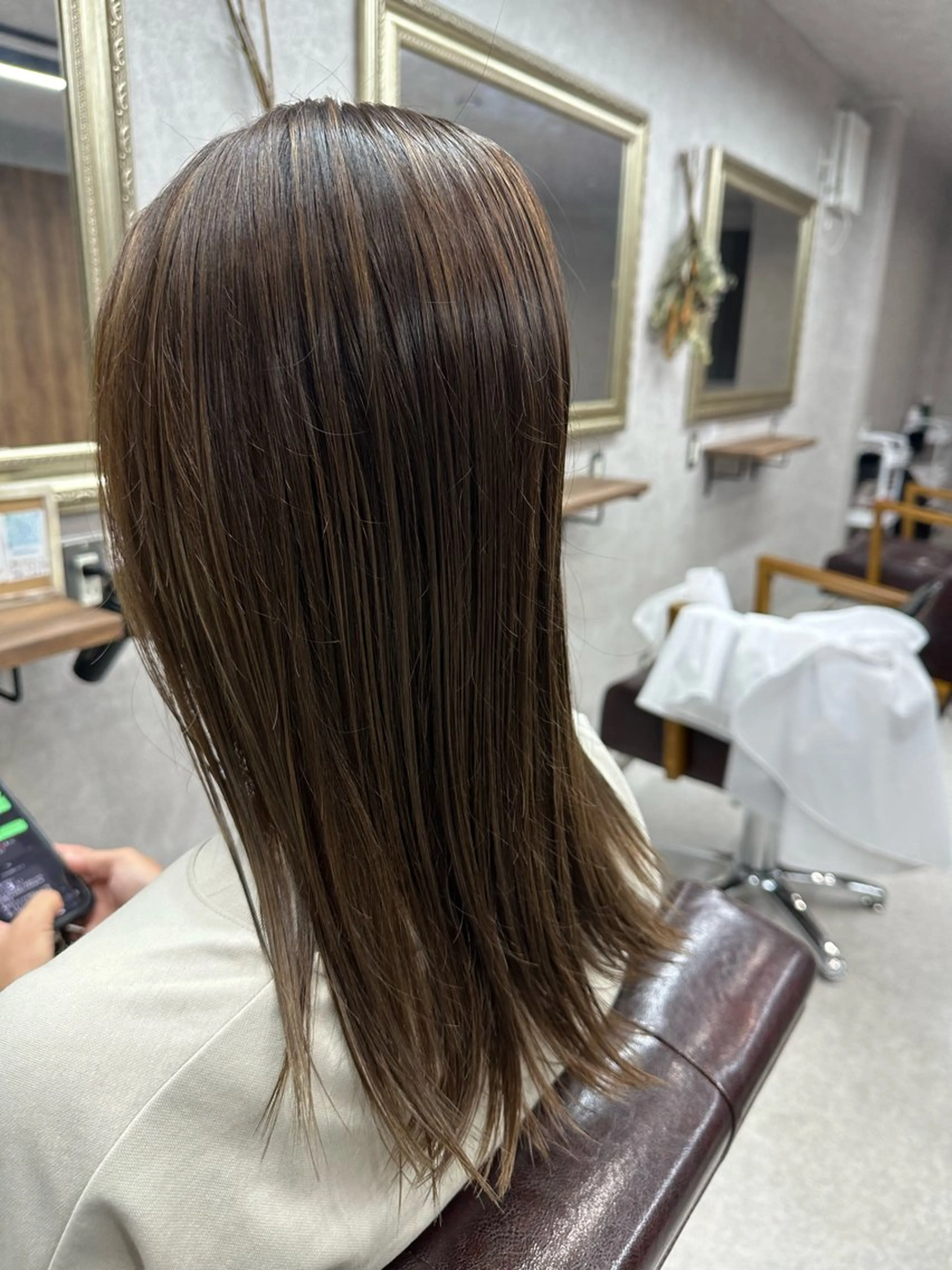 ロング カラー カット ヘアカラー トリートメント Lien 深井店のヘアスタイル