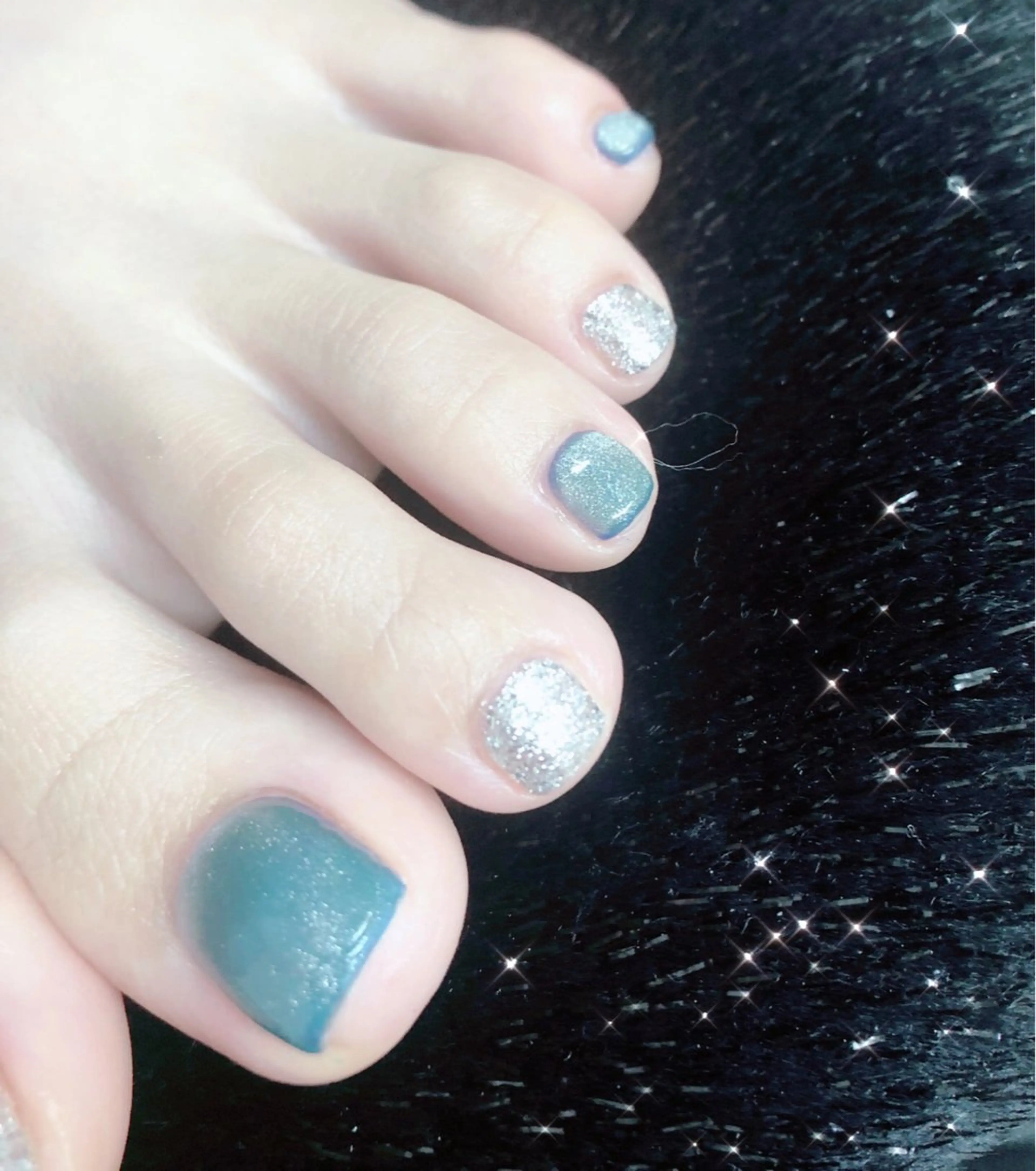 ネイル オーロラネイル フットネイル ジェルネイル ハート 韓国ネイル 大門浜松町 ネイルのネイルデザイン