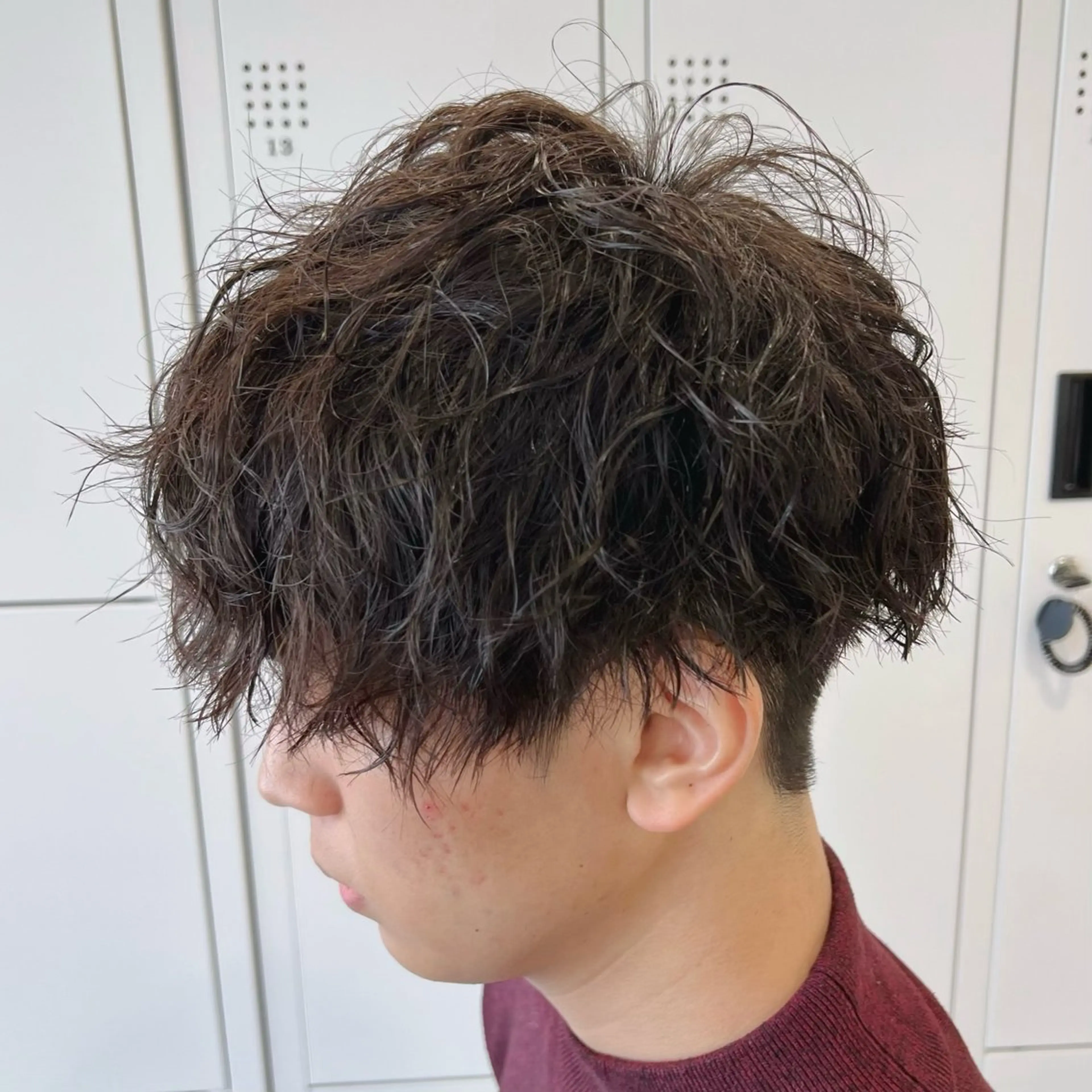 パーマ メンズ メンズパーマ カット パーマ 八木 菜美のヘアスタイル