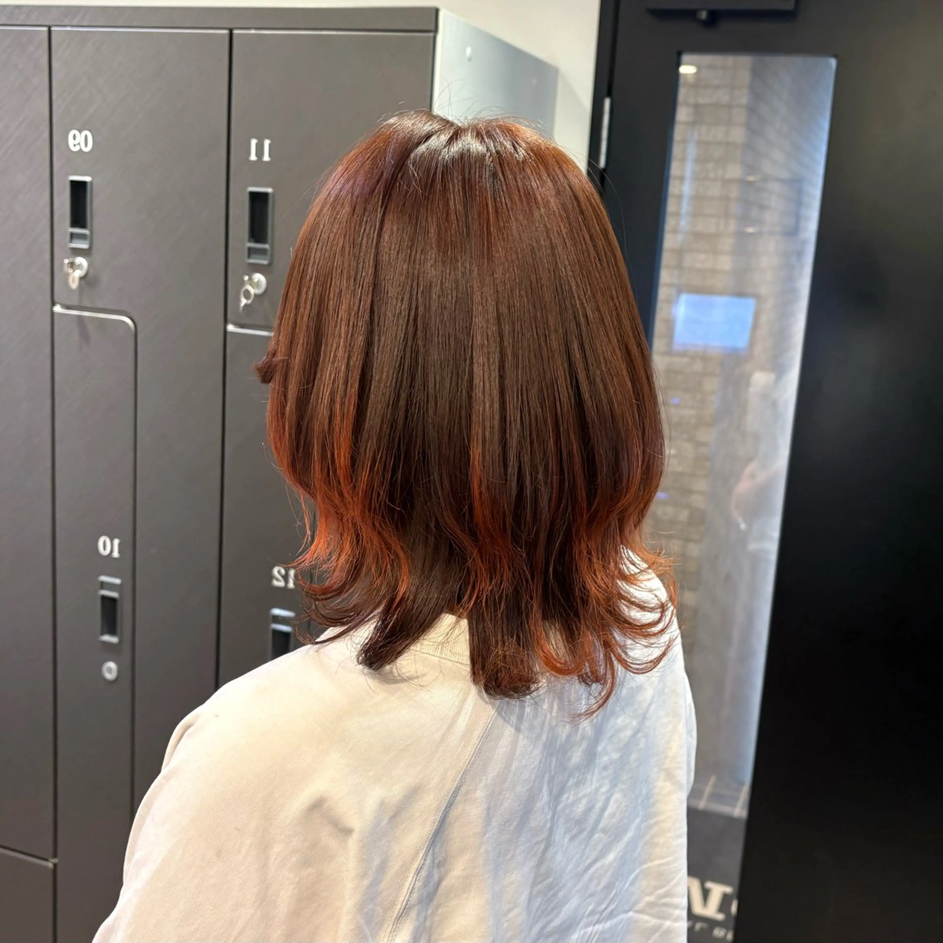 ミディアム カラー ブラウンカラー オレンジ オレンジブラウン ウルフカット カット ヘアカラー トリートメント 🖤大人可愛い⌇ 𝐑 𝐈 𝐎🖤のヘアスタイル