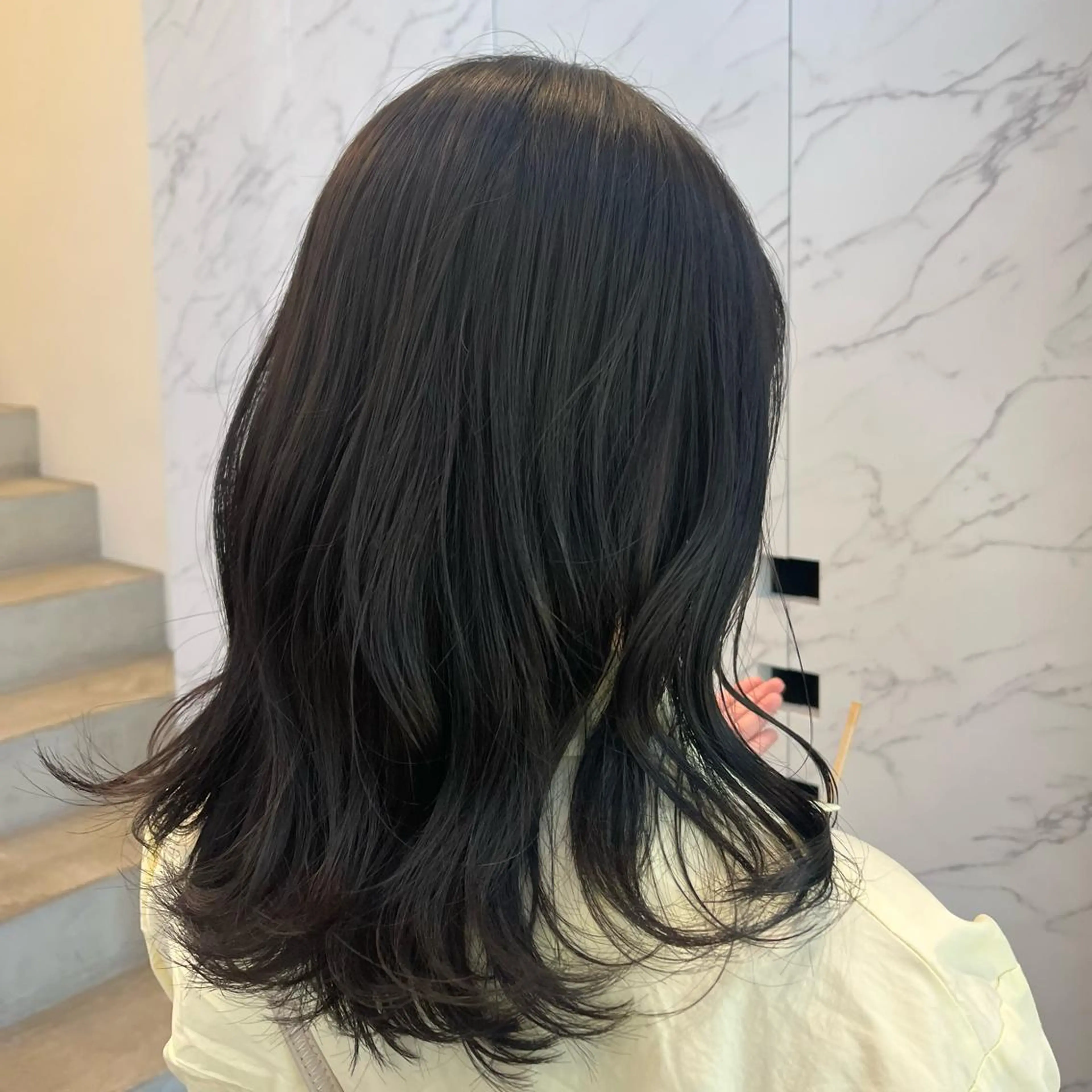 セミロング カラー カット ヘアカラー ﾏｽﾀﾞ ｱｲﾘのヘアスタイル