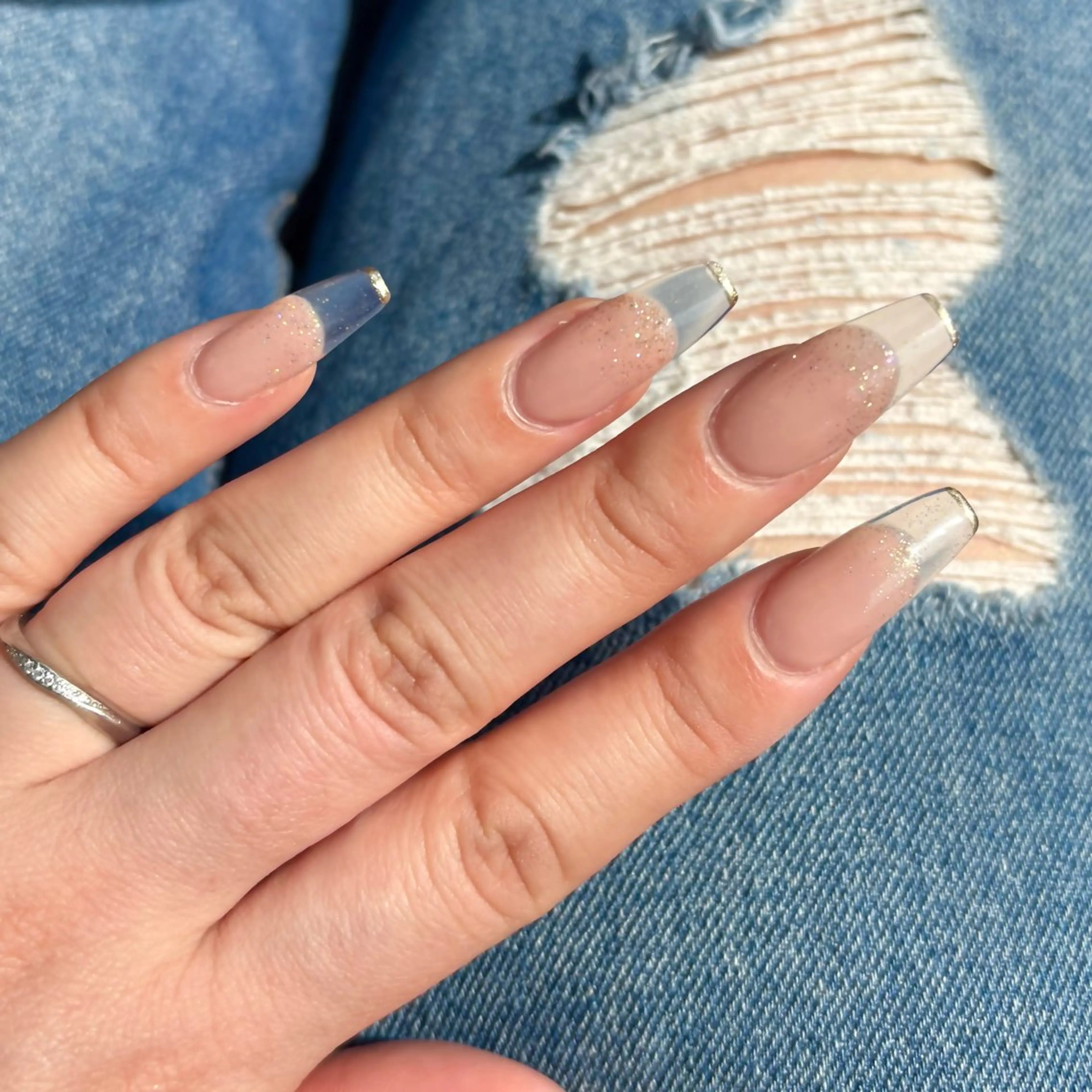 ネイル クリアネイル フレンチネイル スカルプネイル センター南 LEGAOSあゆみのネイルデザイン