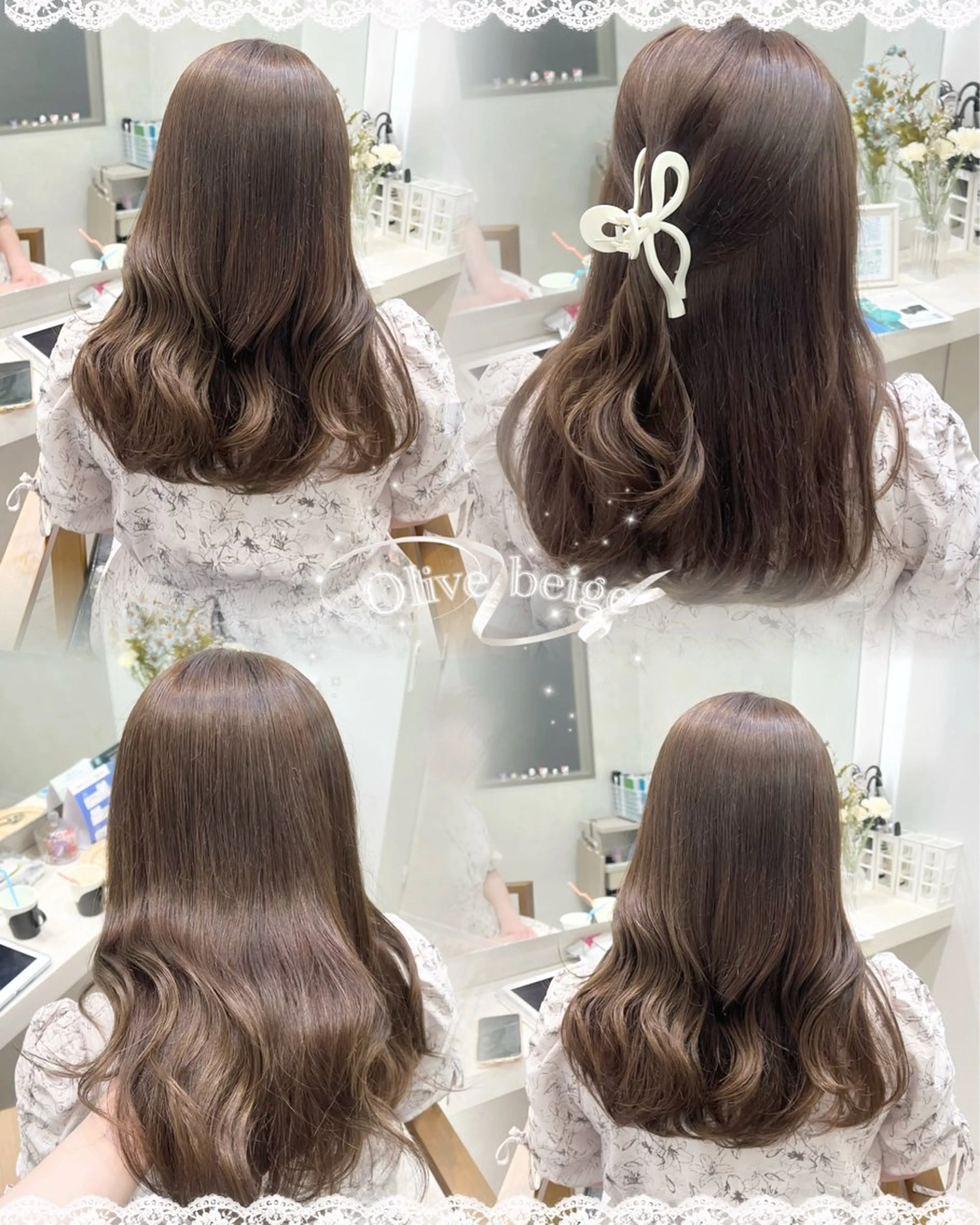 セミロング カラー 菅村 緋莉🎀ガーリーヘアのヘアスタイル