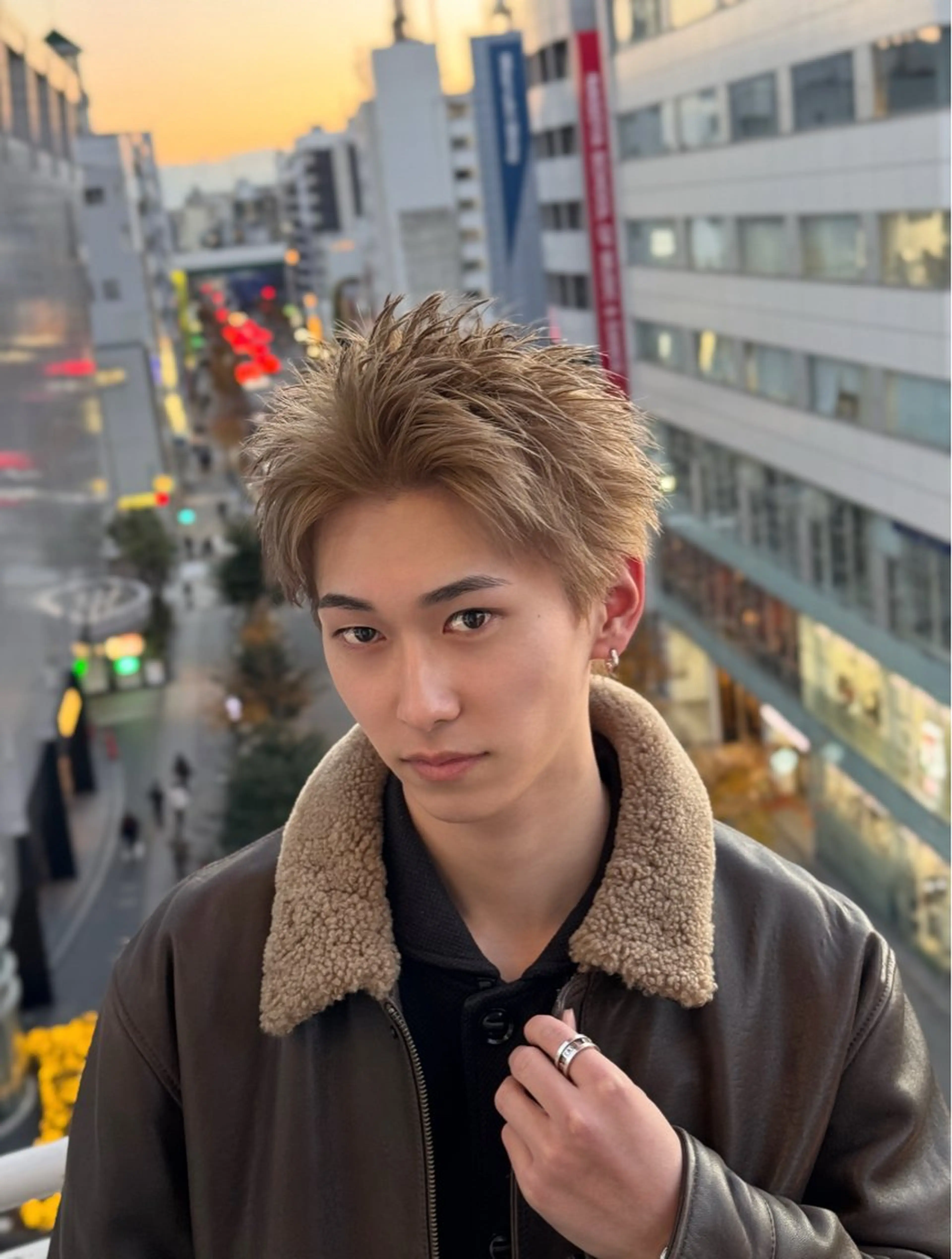 ショート カラー メンズ スパイキーショート 刈り上げ ショートヘア Ace栄所属・メンズ専門/栄/ パーマ特化/ゆうとのヘアスタイル