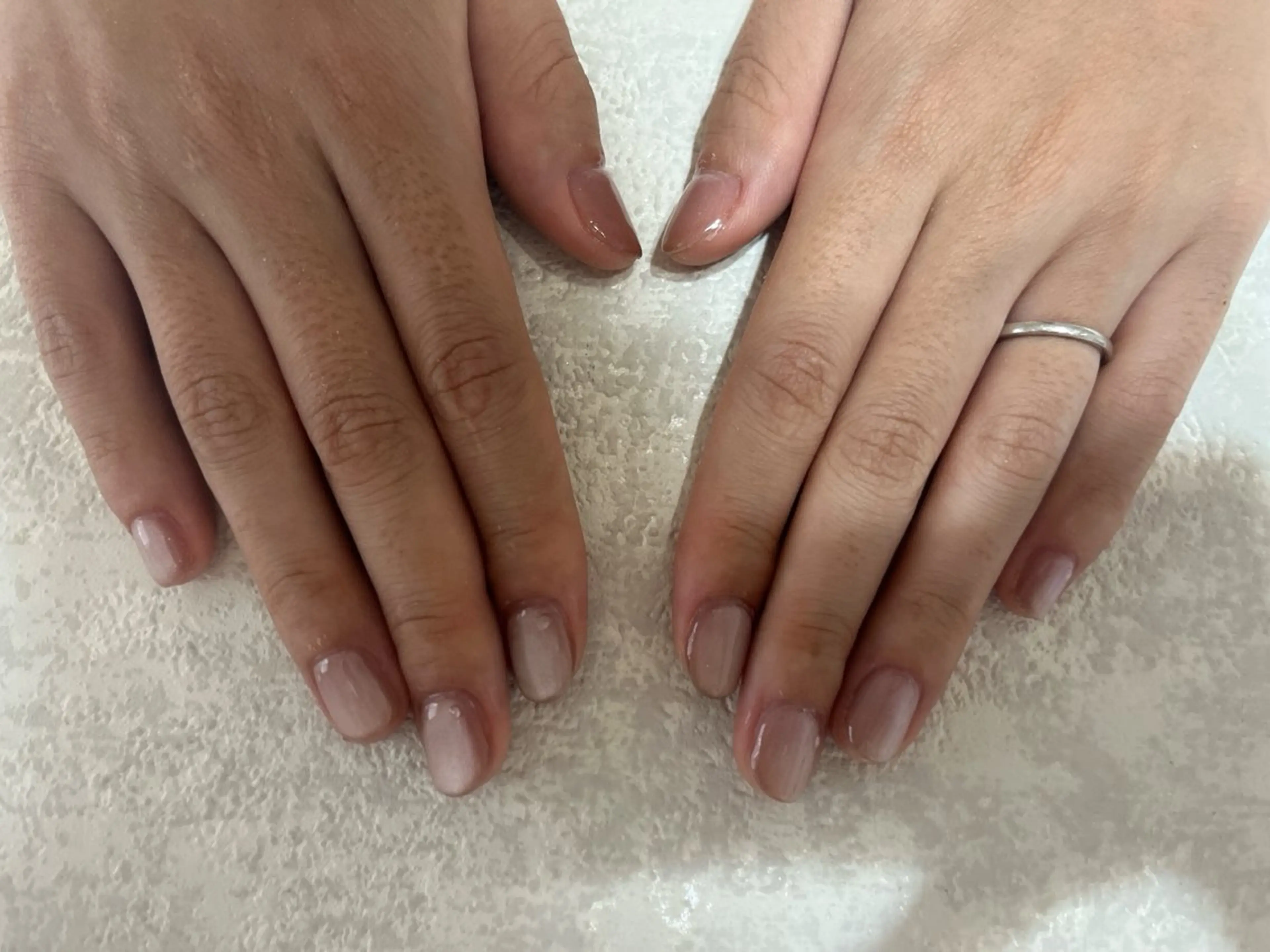 ネイル オーロラネイル フットネイル フレンチネイル ジェルネイル 韓国ネイル kikinail 溝の口のネイルデザイン