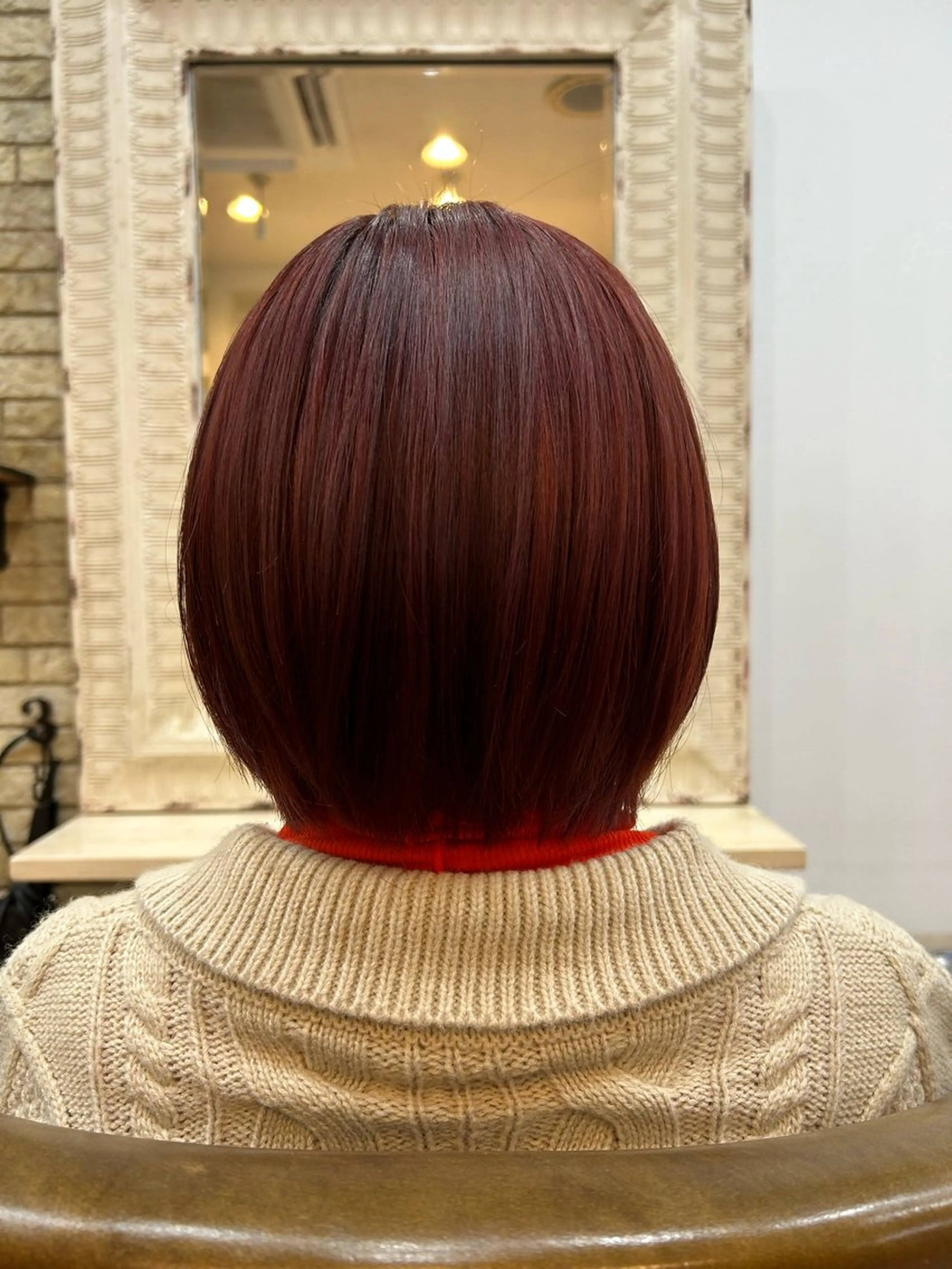 ミディアム カラー ブラウンカラー レッドカラー レッドブラウン TAKUMI for hair所属・TAKUMI‪✂︎‬ Ayamiのヘアスタイル