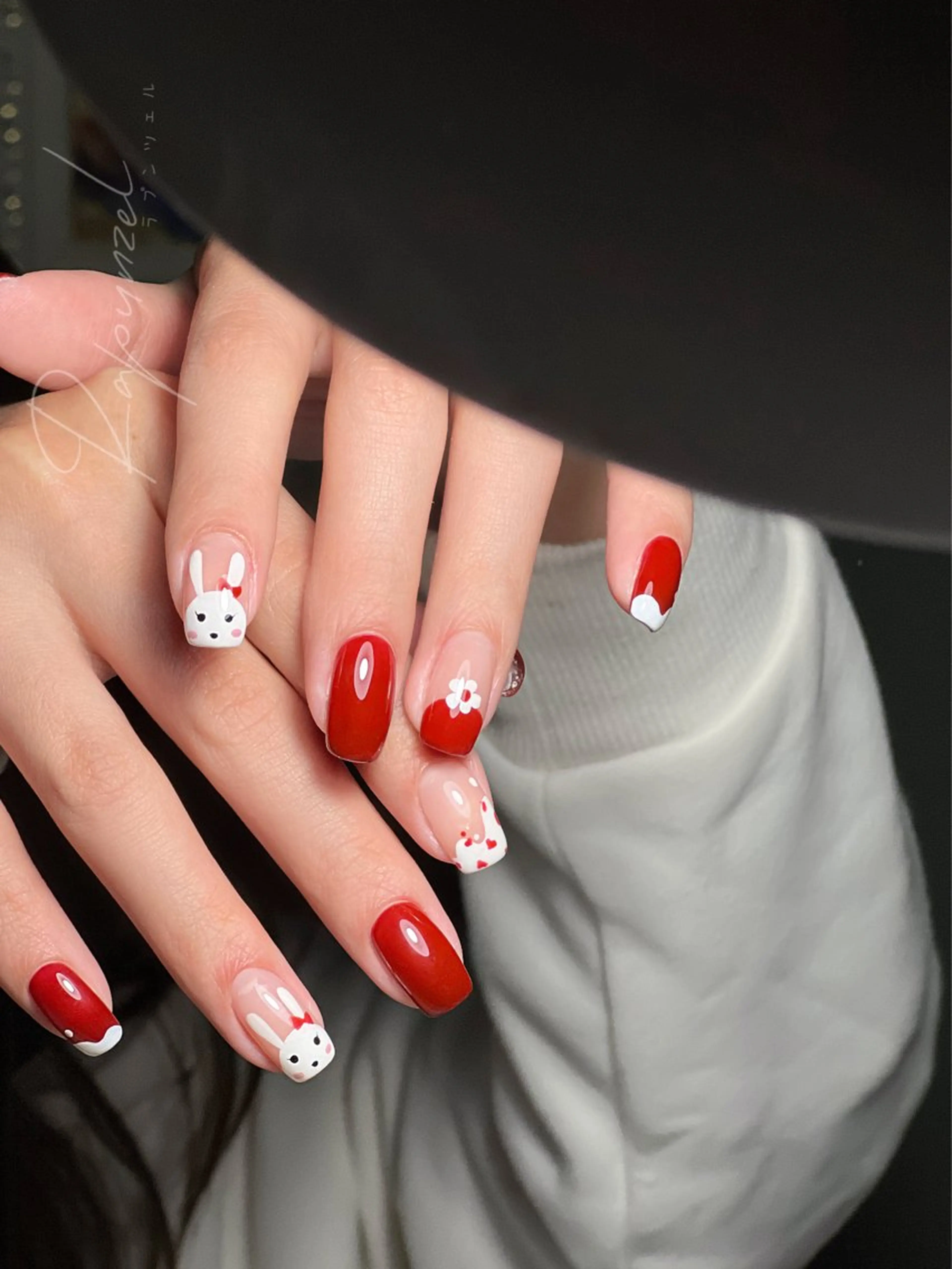 メンズ ネイル アートネイル フレンチネイル ジェルネイル キラキラネイル パラジェル ハンドネイル Bloom スカルプ専門店のネイルデザイン