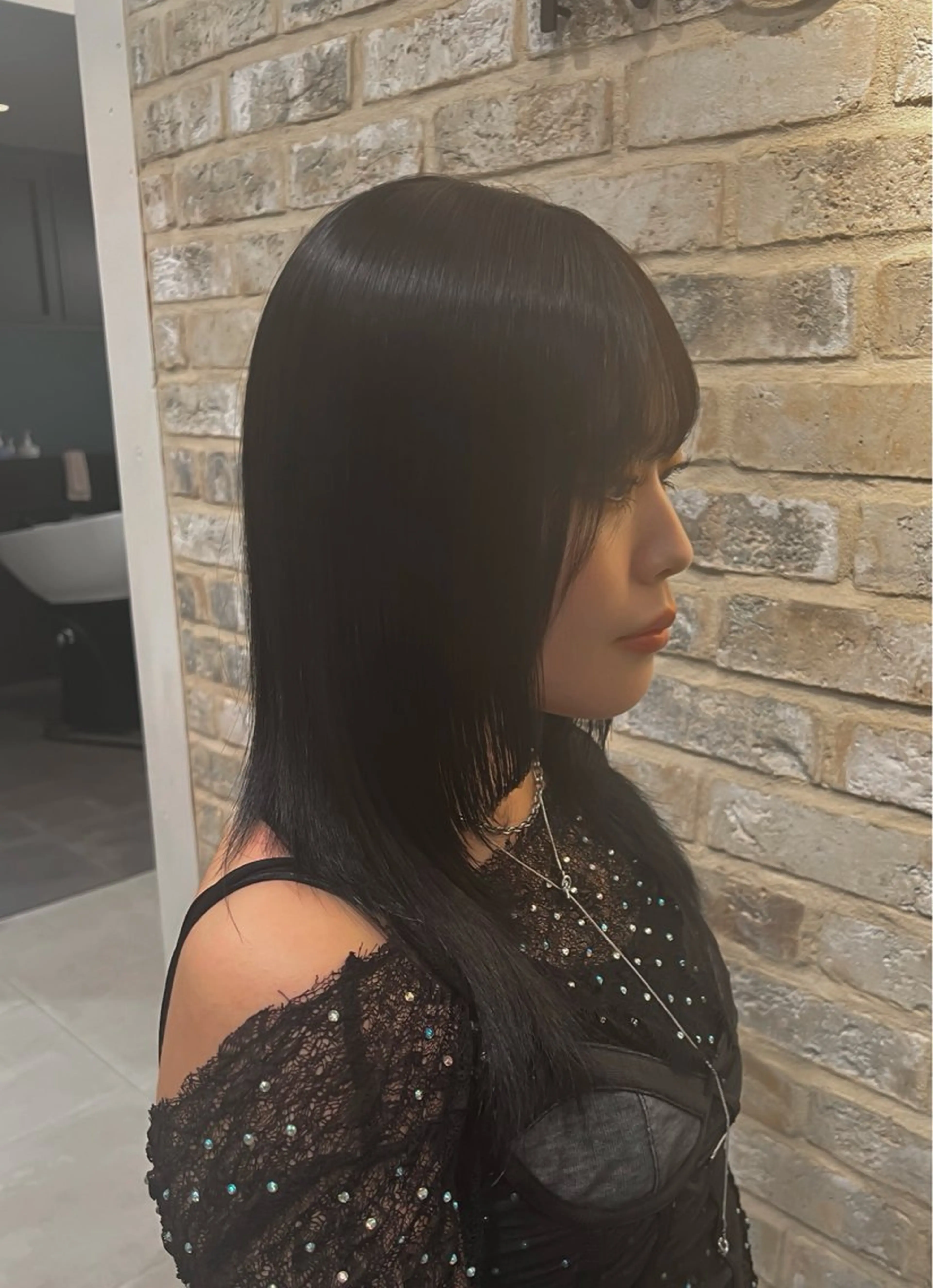 セミロング カラー 和夢/メンズカット/ パーマ/ハイトーンのヘアスタイル