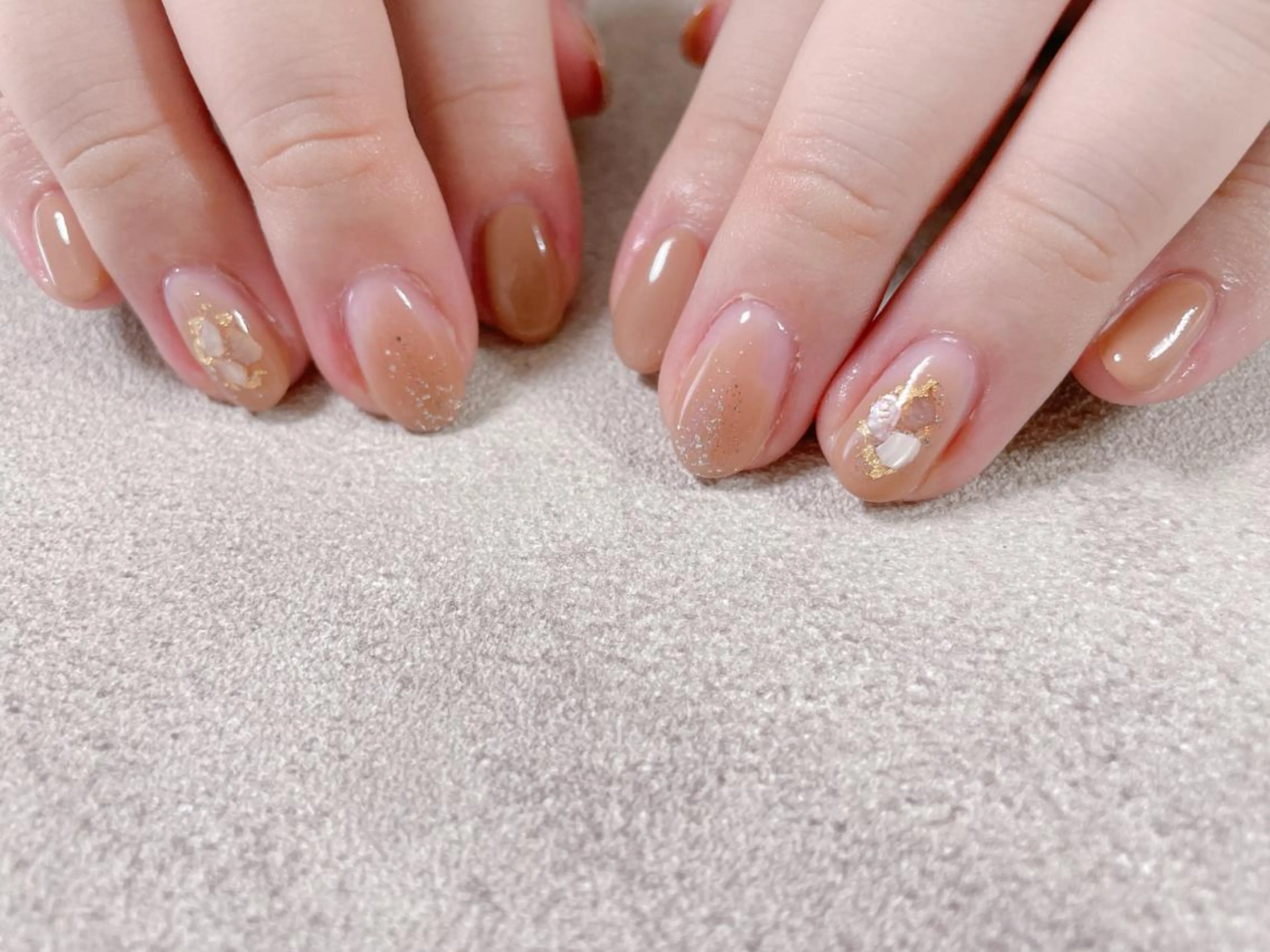 ネイル ブラウン kikinail 溝の口のネイルデザイン