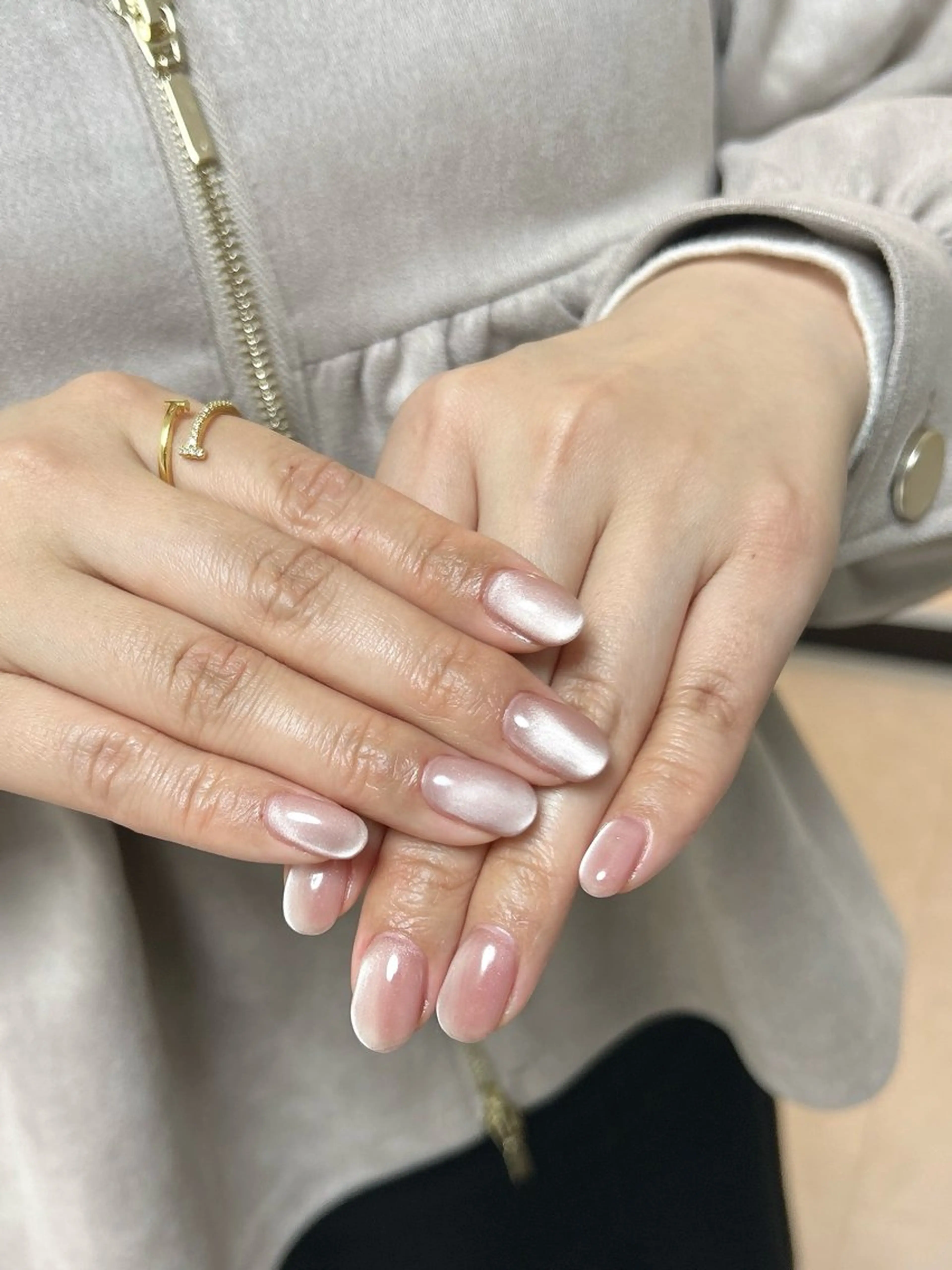 ネイル マグネットネイル マグネットワンカラー ワンカラーネイル ten nail salon　かえでのネイルデザイン