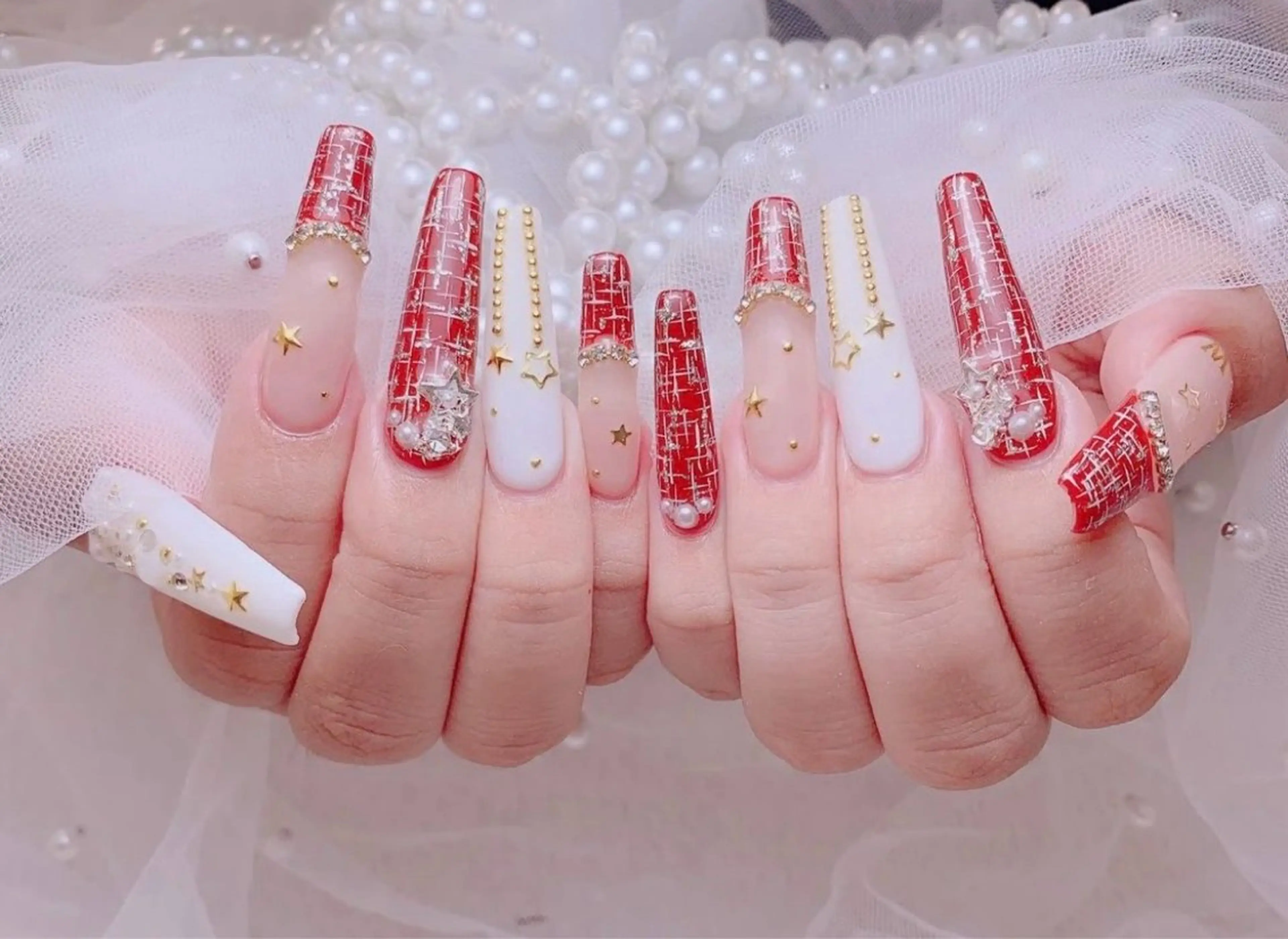 ネイル 冬ネイル クリスマス ハンドネイル ╹◡╹Mimoミモ ネイルサロンのネイルデザイン