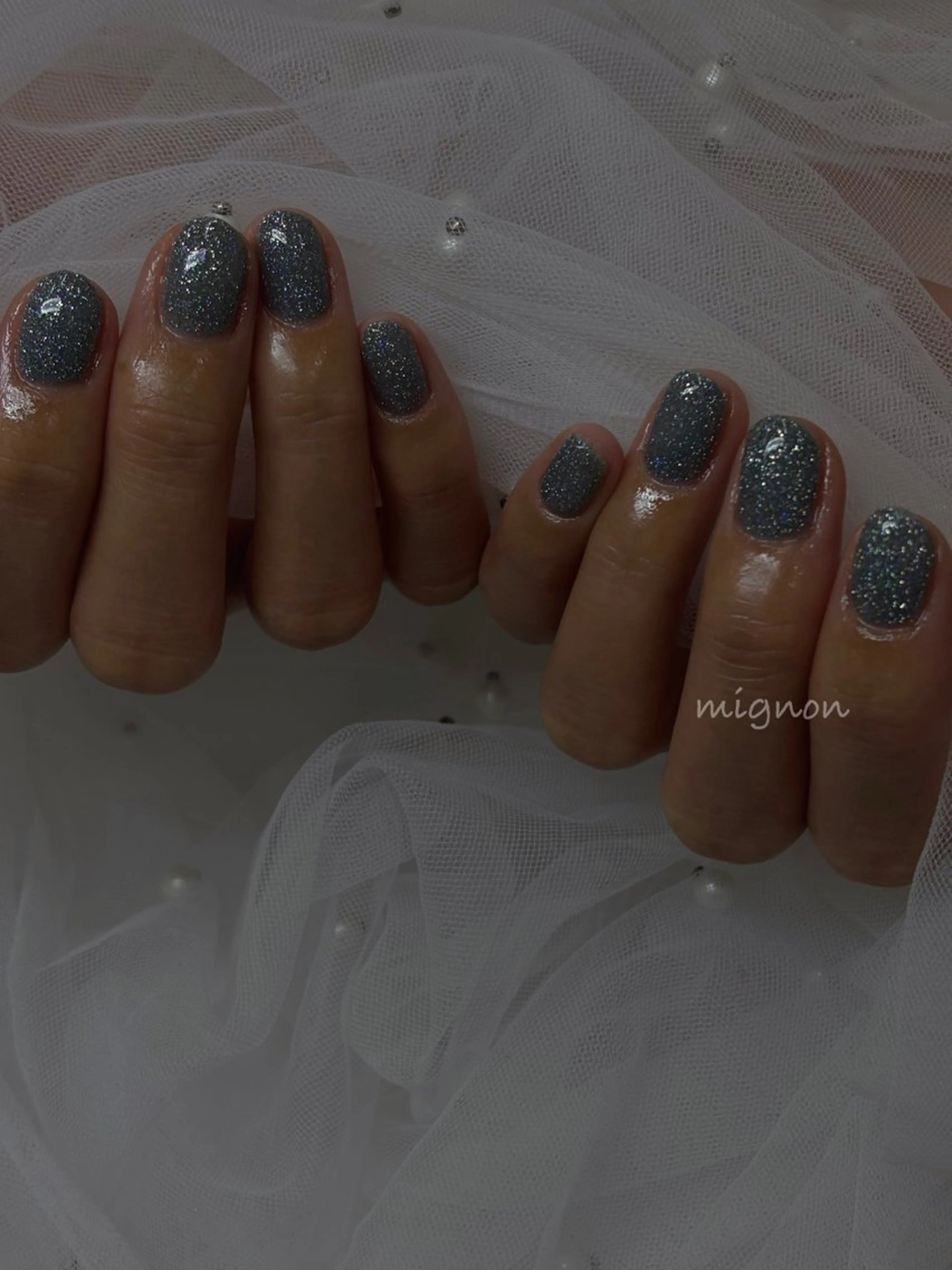 ネイル フラッシュネイル ワンカラーネイル Mignon所属・mignon maiのネイルデザイン
