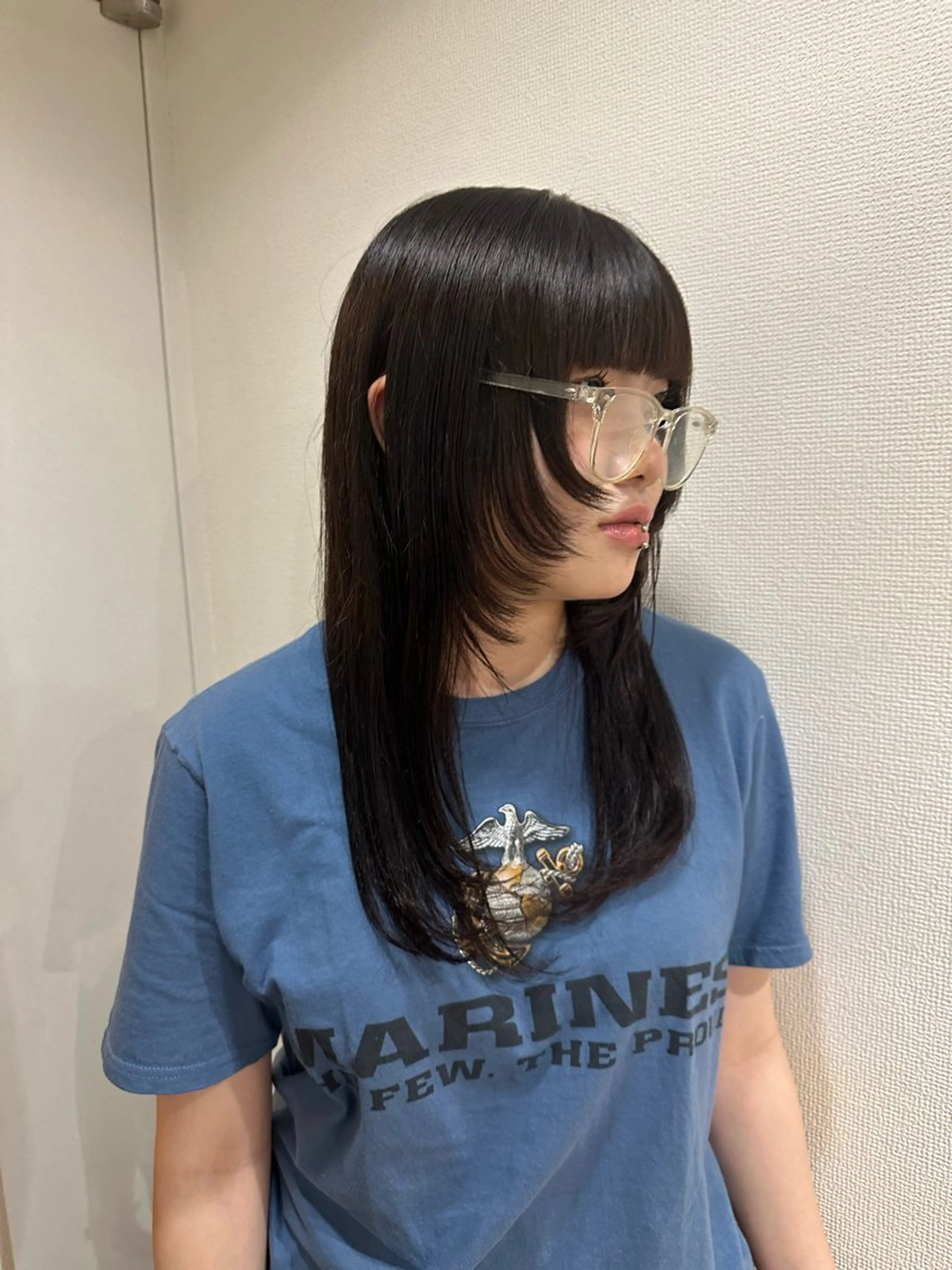 ロング 顔周りカット レイヤーカット ハシヅメ キョウカのヘアスタイル