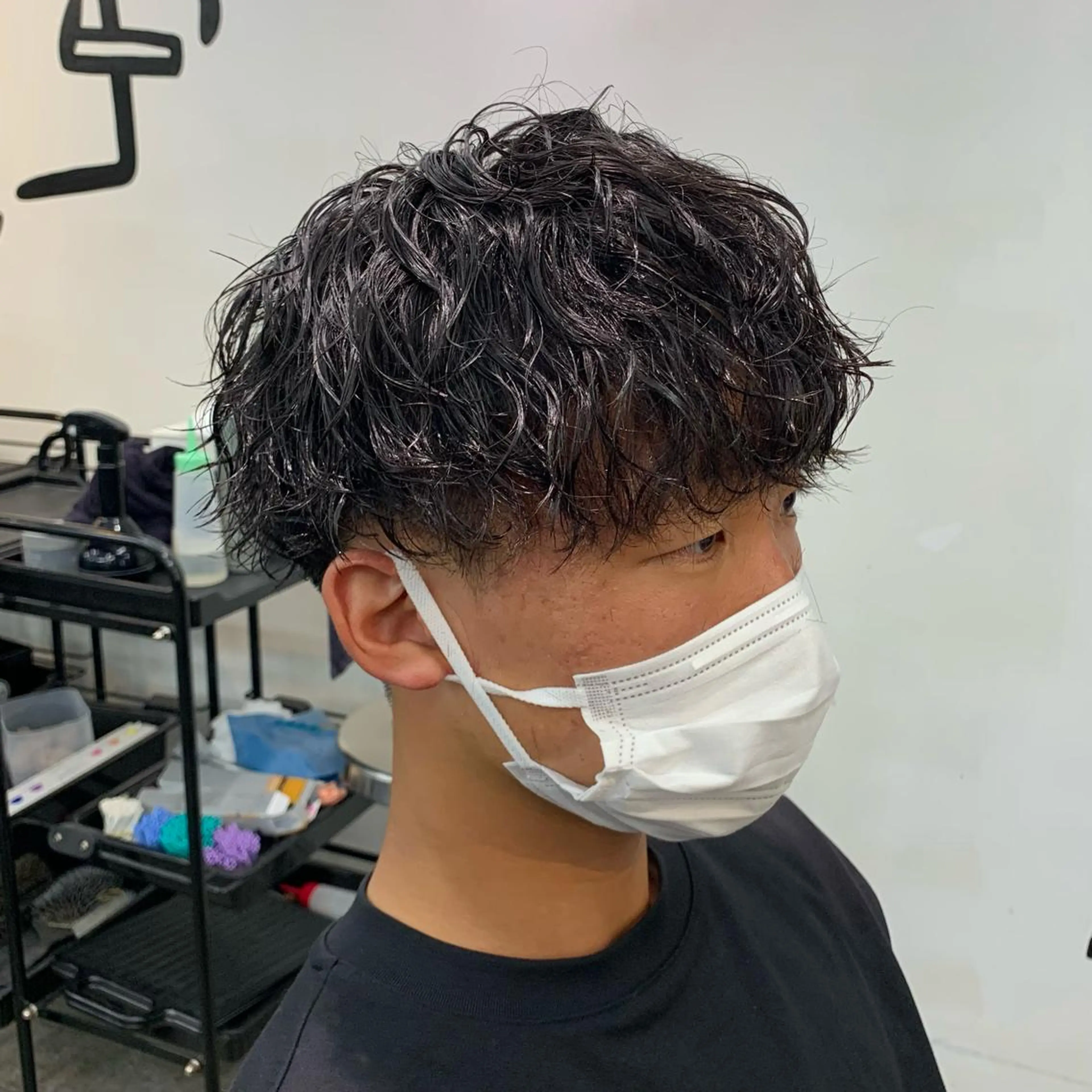 ショート パーマ メンズ マッシュ カット パーマ メンズ特化美容師/ 藤戸 椋のヘアスタイル