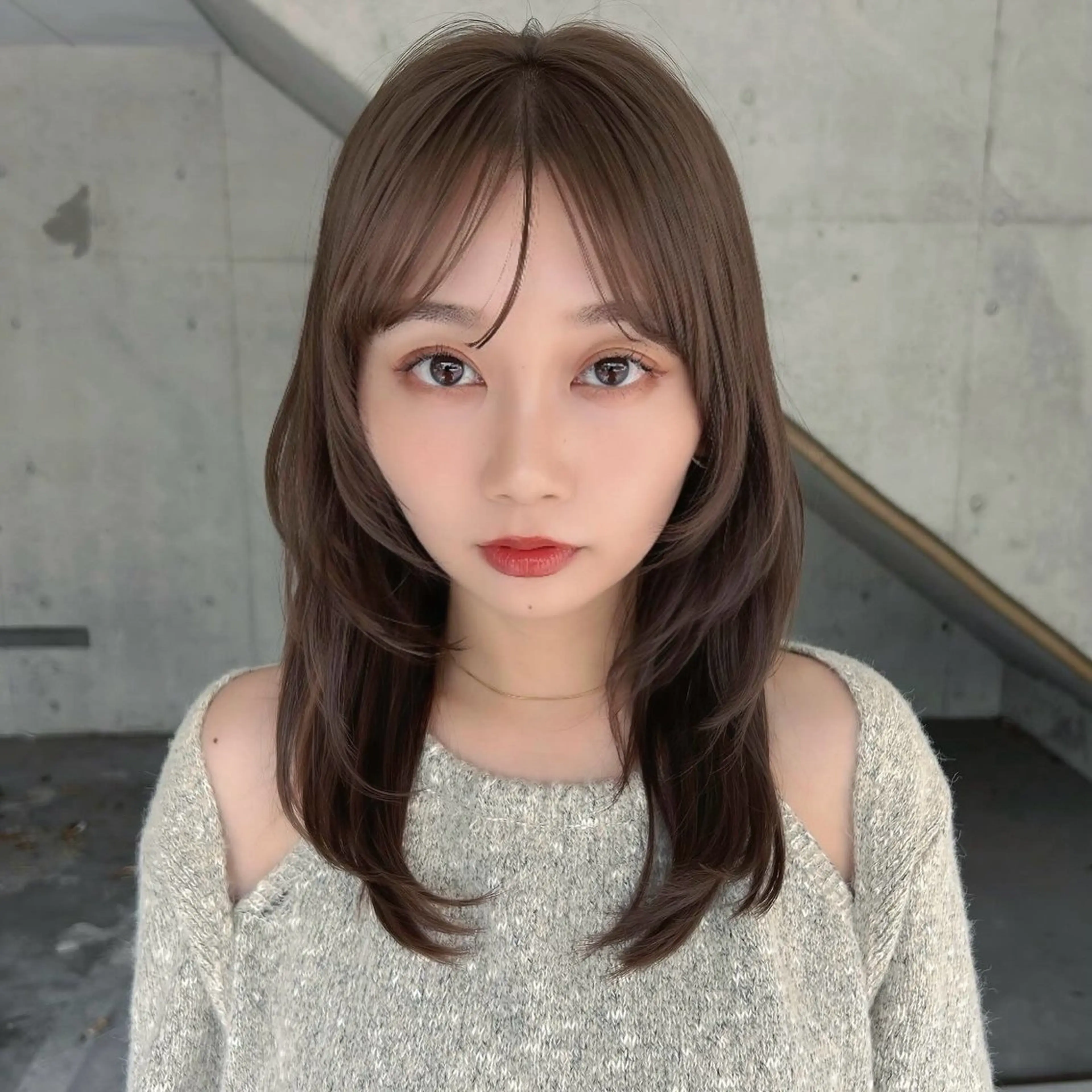 セミロング カット ヘアカラー トリートメント ヘアセット 🌸透明感/レイヤー / 栗林 彩🌸のヘアスタイル