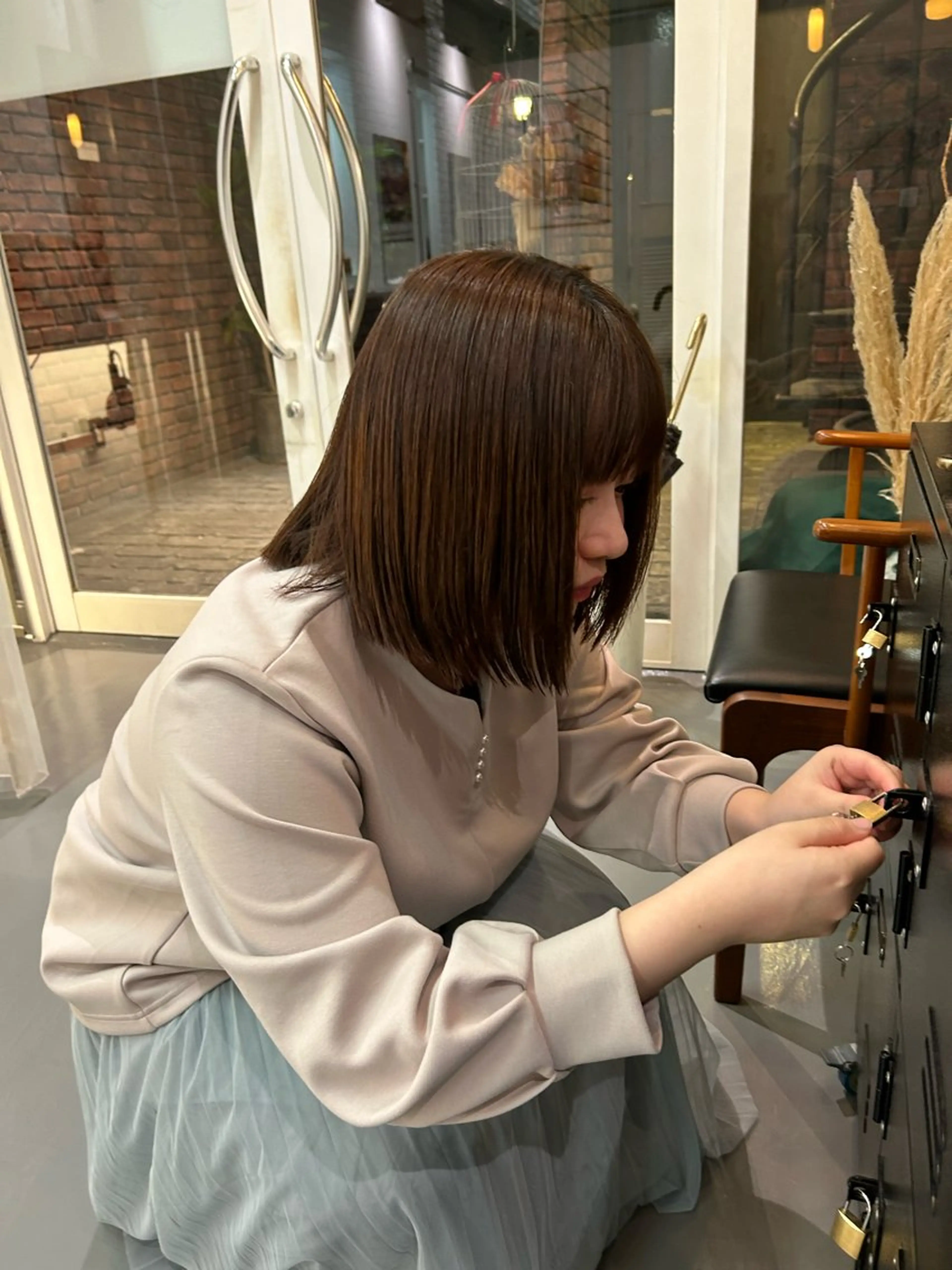 ミディアム 縮毛矯正 ooit所属・田崎 文香のヘアスタイル