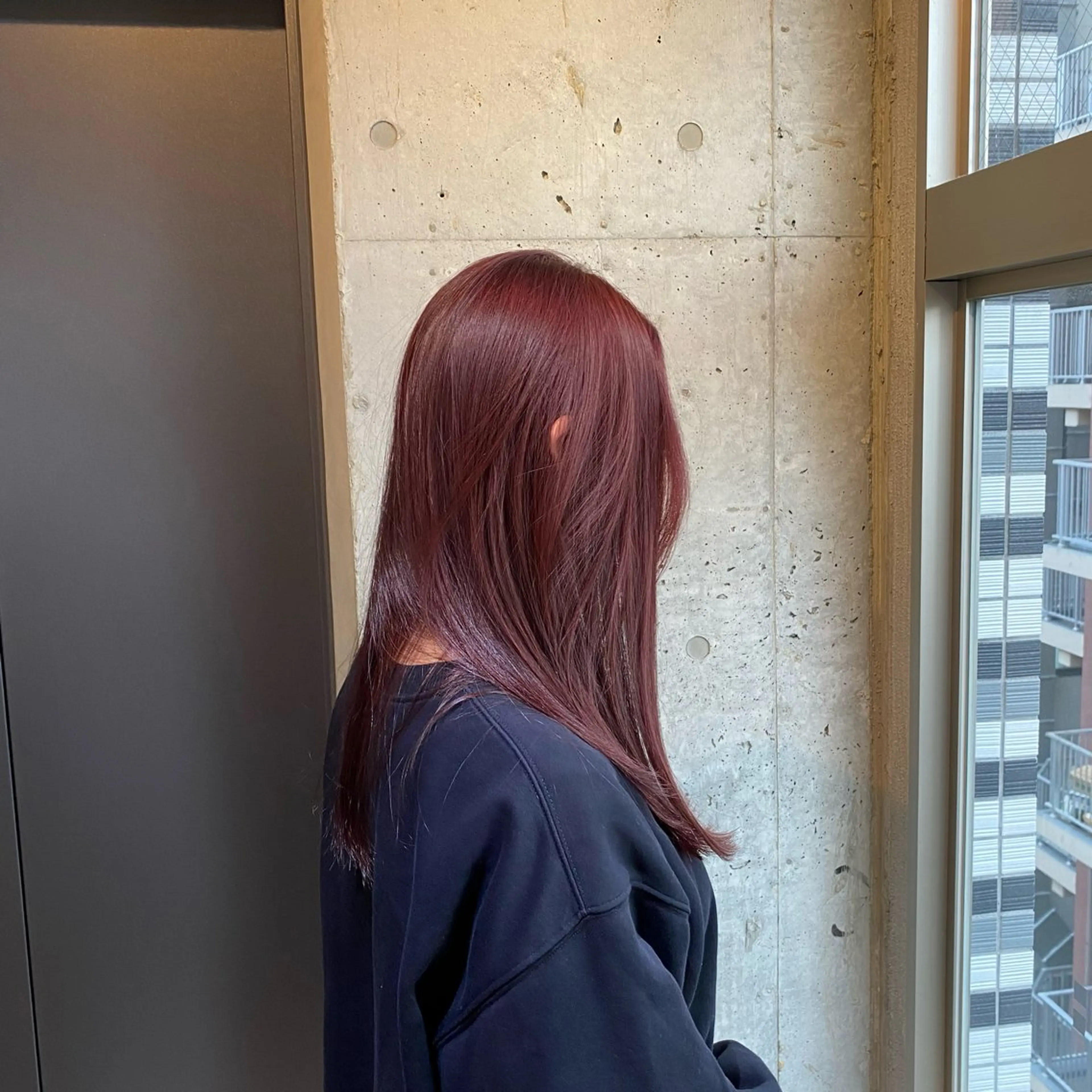 セミロング カラー 太我/フェザーパーマ /ニュアンスパーマのヘアスタイル