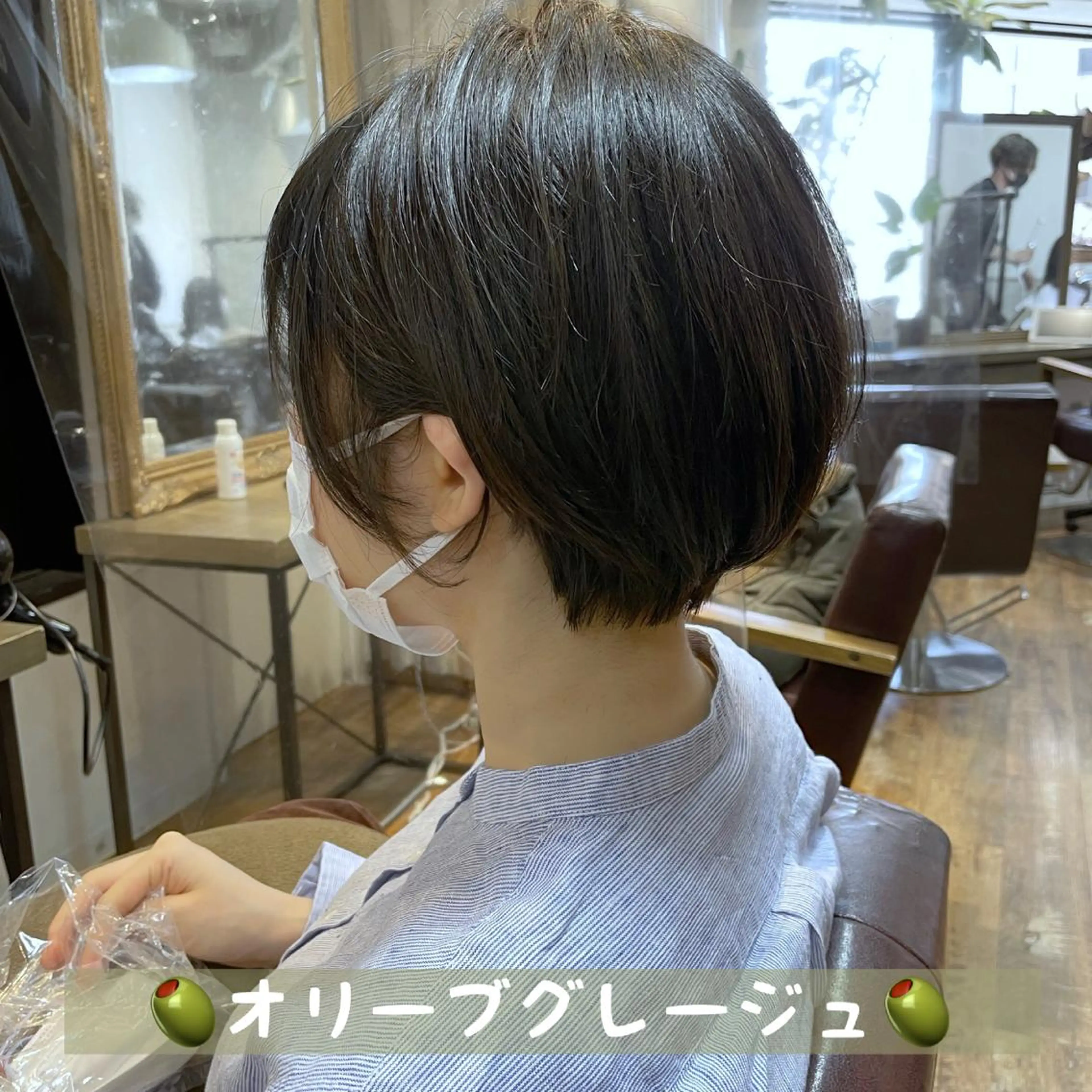 ショート カラー ショートボブ 透明感カラー グレージュ オリーブグレージュ オリーブグレー カット ヘアカラー 💖透明感カラー💖 坂本万由子のヘアスタイル