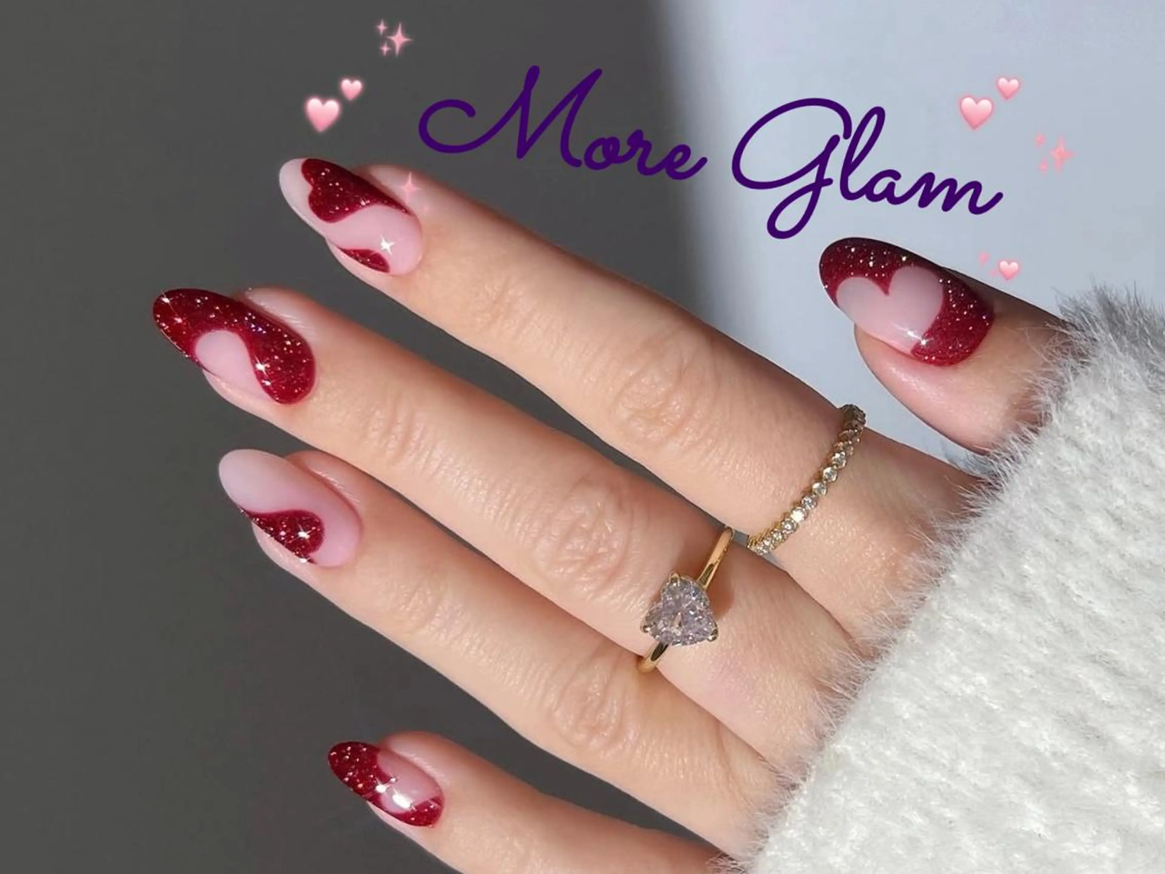 ネイル 長さ出し フットネイル フレンチネイル ジェルネイル ガラスフレンチ MoreGlam ネイルのネイルデザイン